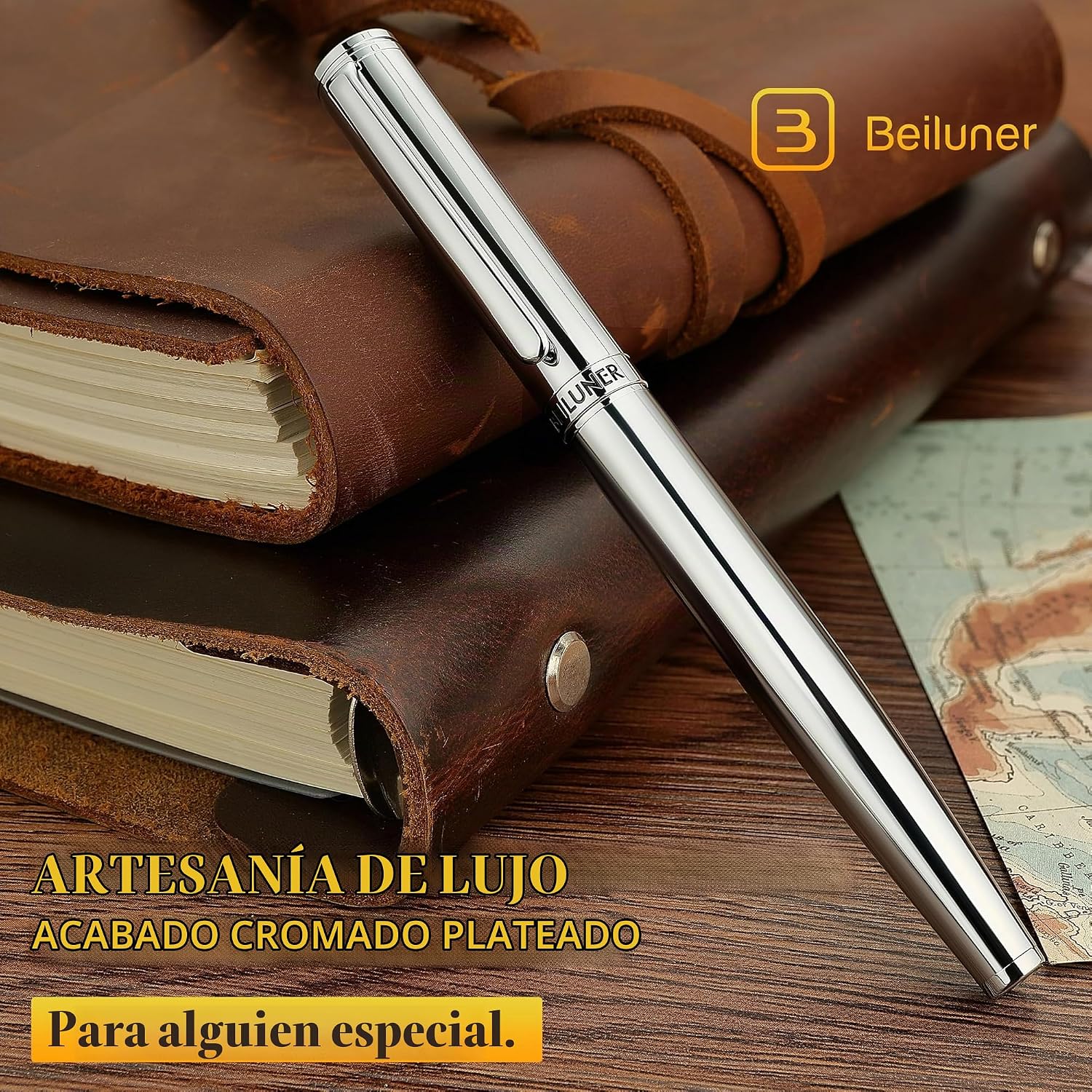 BOLÍGRAFO ROLLERBALL BEILUNER LUXURY SILVER CHROME - 4