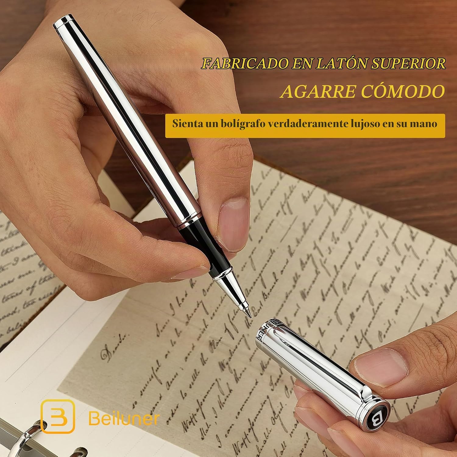 BOLÍGRAFO ROLLERBALL BEILUNER LUXURY SILVER CHROME - 5