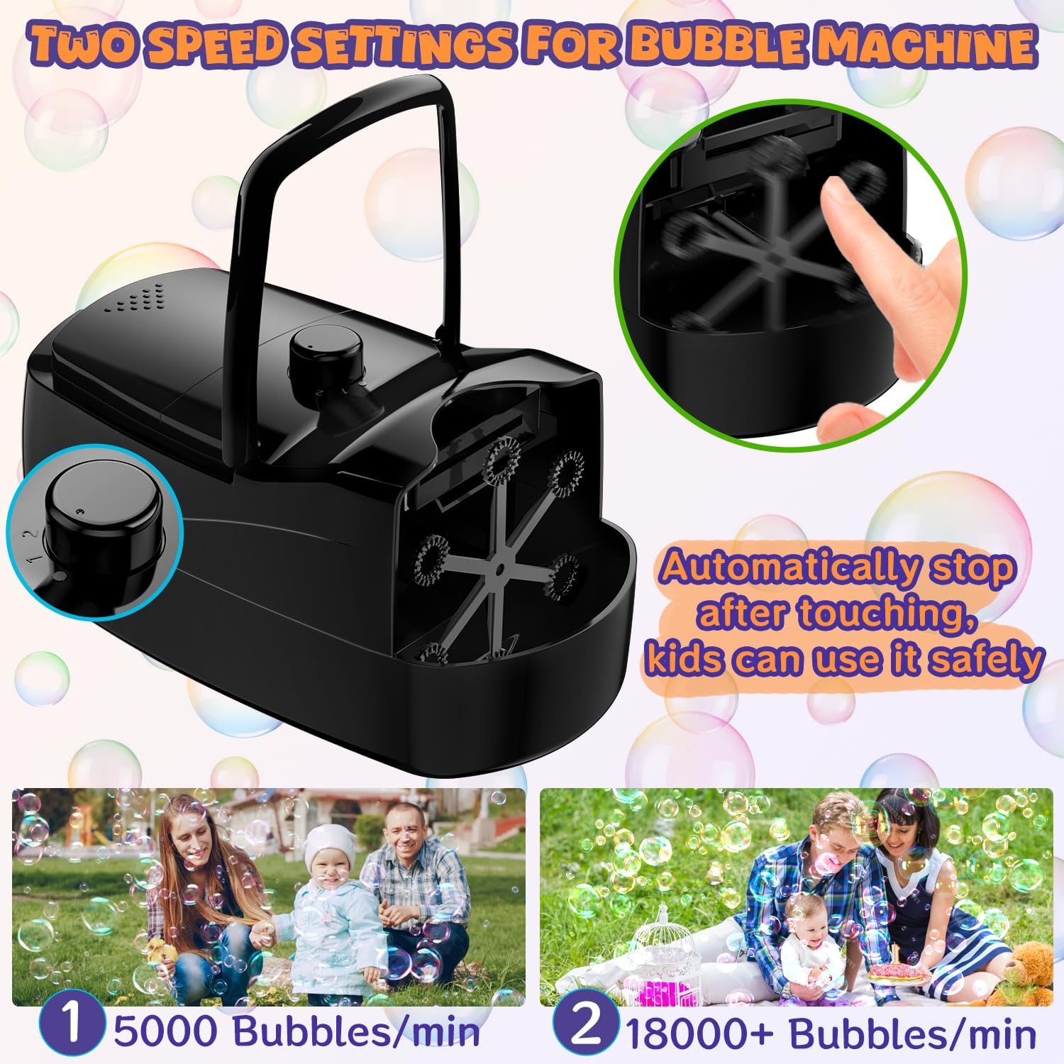 MÁQUINA DE BURBUJAS AUTOMÁTICA SIZONJOY NEGRA - 3