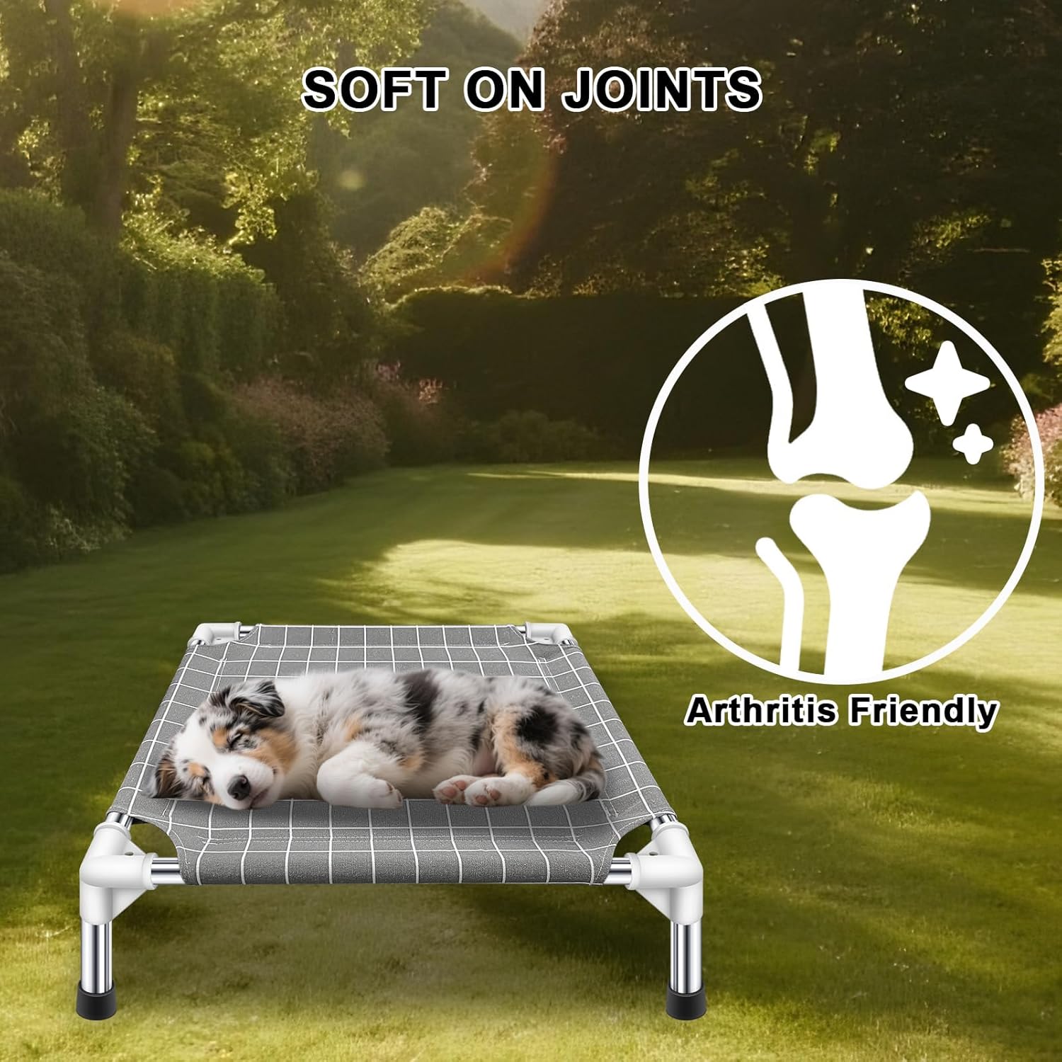CAMA ELEVADA PARA MASCOTAS TENSORSINE ACERO INOXIDABLE PEQUEÑA - 4