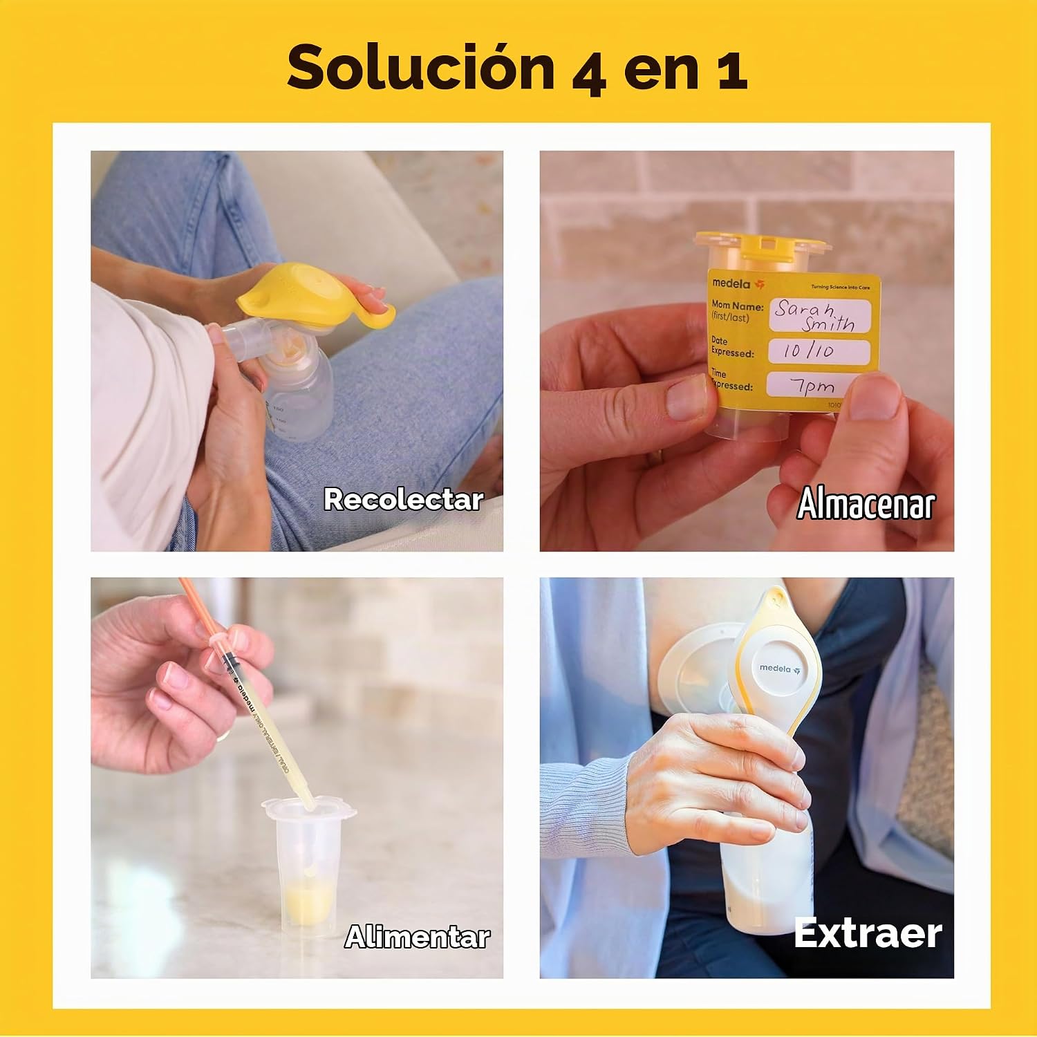 EXTRACTOR DE LECHE MANUAL MEDELA HARMONY CON KIT DE COLOSTRO 4 EN 1 - 2