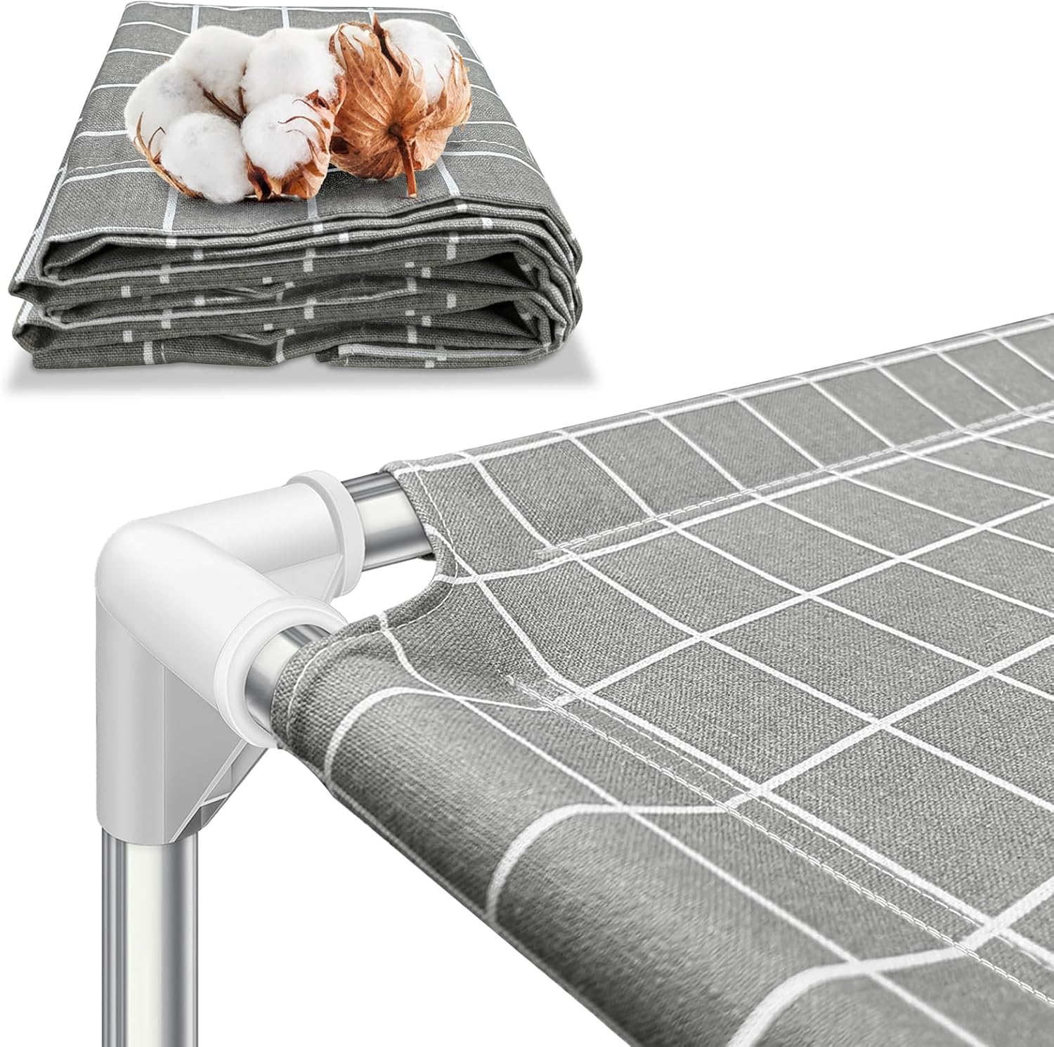 CAMA ELEVADA PARA PERROS TENSORSINE 38 PULGADAS ACERO INOXIDABLE - 3