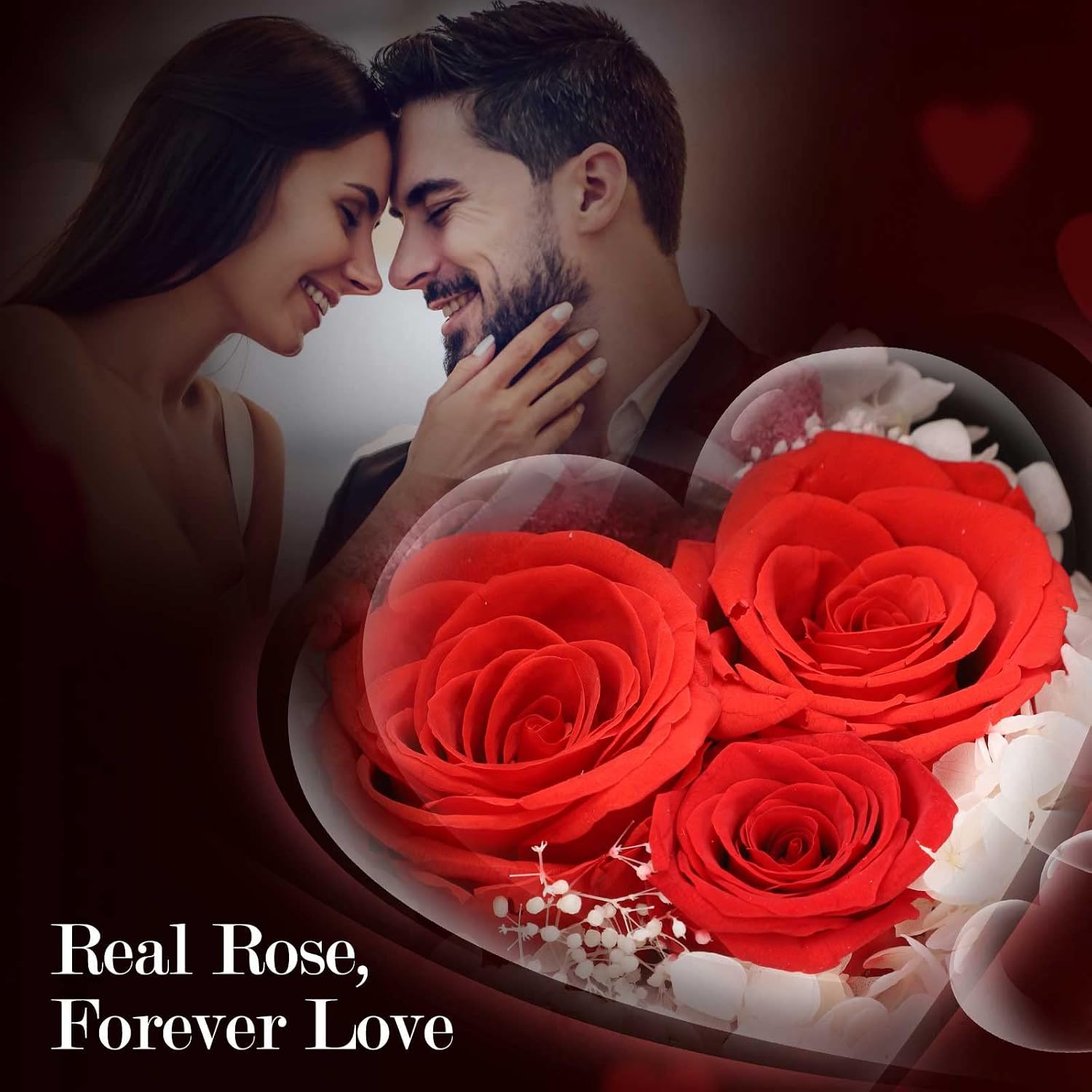CAJA DE REGALO CON ROSA PRESERVADA ADDWEL Y COLLAR I LOVE YOU EN 100 IDIOMAS - 2