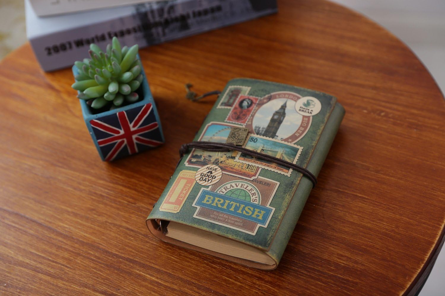 CUADERNO REFILLABLE MALEDEN VINTAGE TRAVEL DIARY TAPA DURA SET 7 PIEZAS - 4