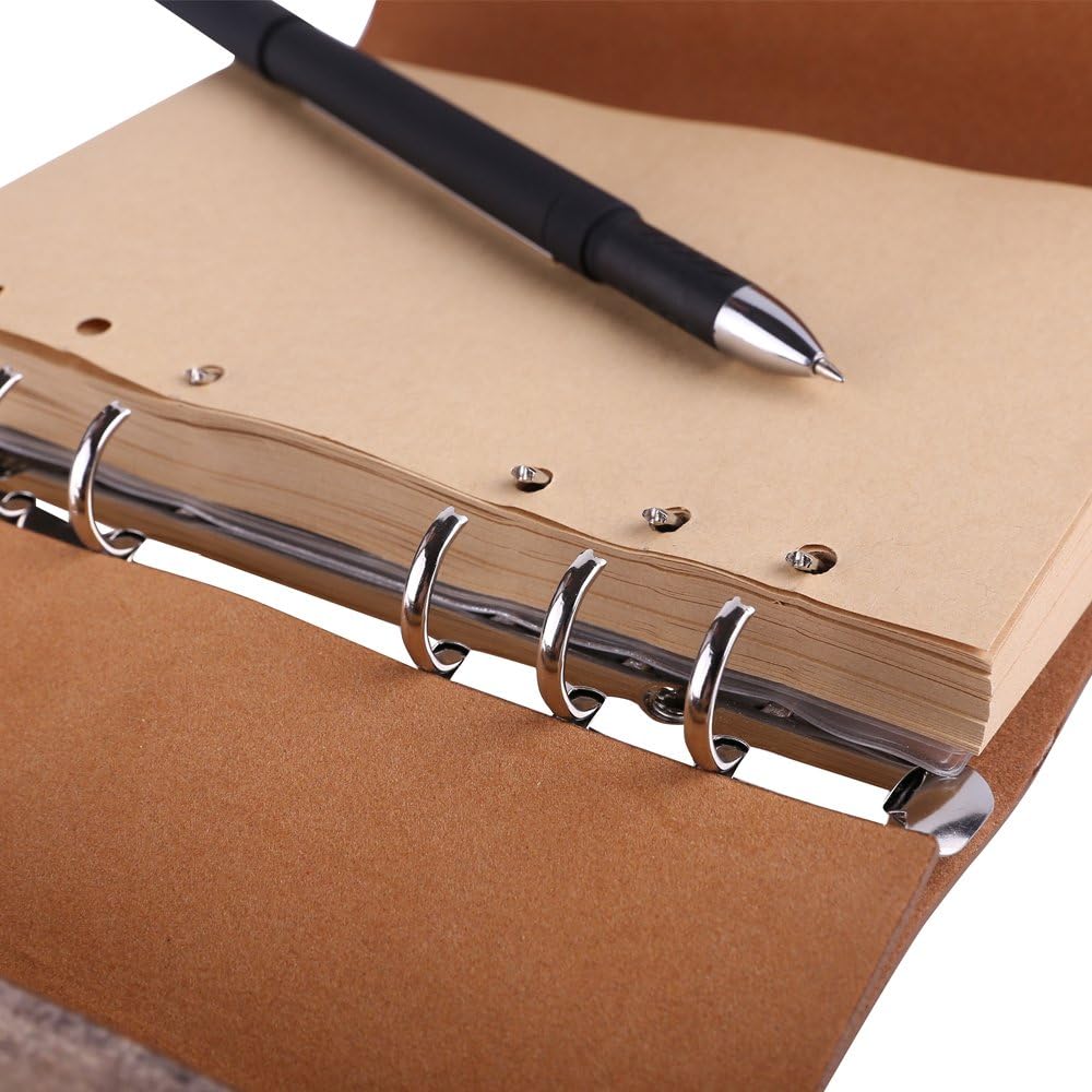 CUADERNO REFILLABLE MALEDEN VIAJE VINTAGE TAPA DURA CUERO PU 180 PÁGINAS - 5