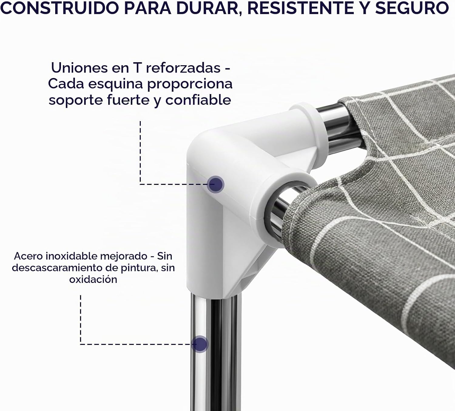 CAMA ELEVADA PARA PERROS TENSORSINE MEDIUM CON ESTRUCTURA DE ACERO INOXIDABLE - 2