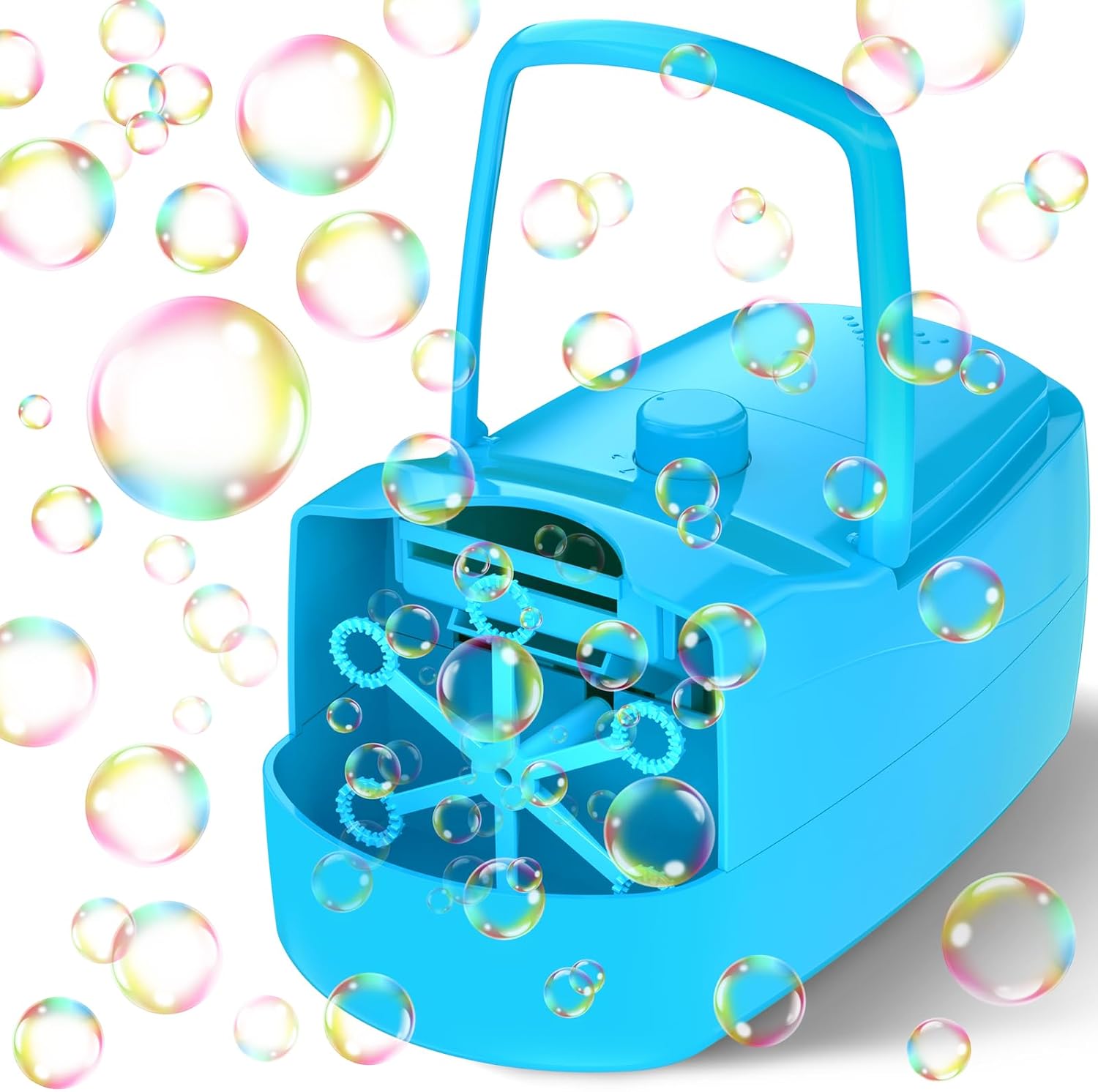 MÁQUINA DE BURBUJAS SIZONJOY OPERADA POR BATERÍA AZUL - 1