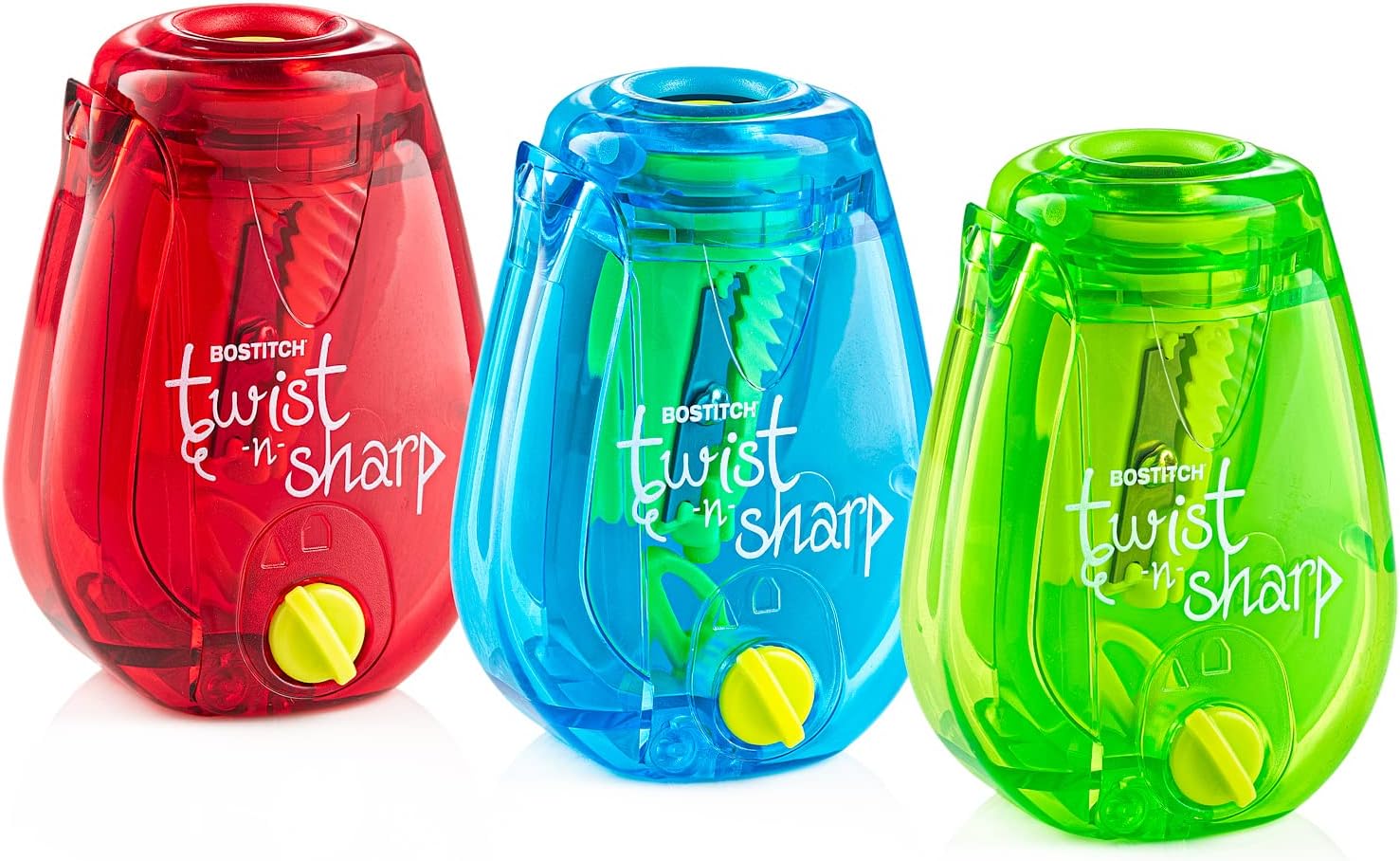 SACAPUNTAS BOSTITCH OFFICE MANUAL TWIST-N-SHARP 3 UNIDADES MULTICOLOR - 1