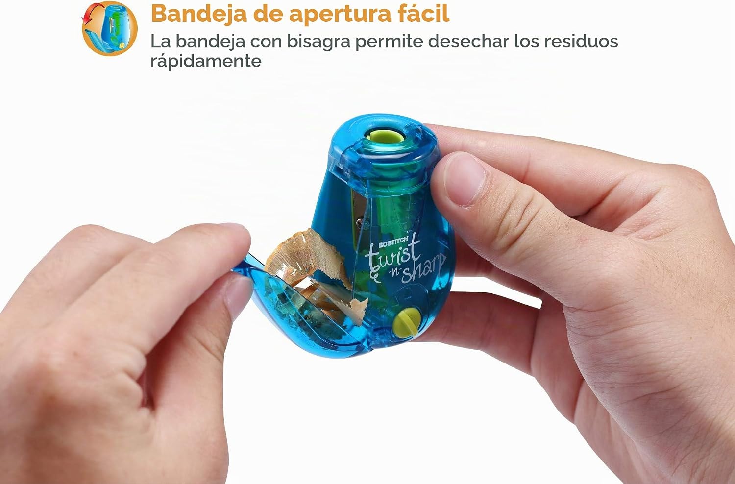 SACAPUNTAS BOSTITCH OFFICE MANUAL TWIST-N-SHARP 3 UNIDADES MULTICOLOR - 4