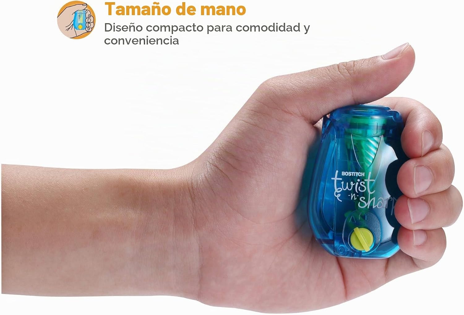 SACAPUNTAS BOSTITCH OFFICE MANUAL TWIST-N-SHARP 3 UNIDADES MULTICOLOR - 5