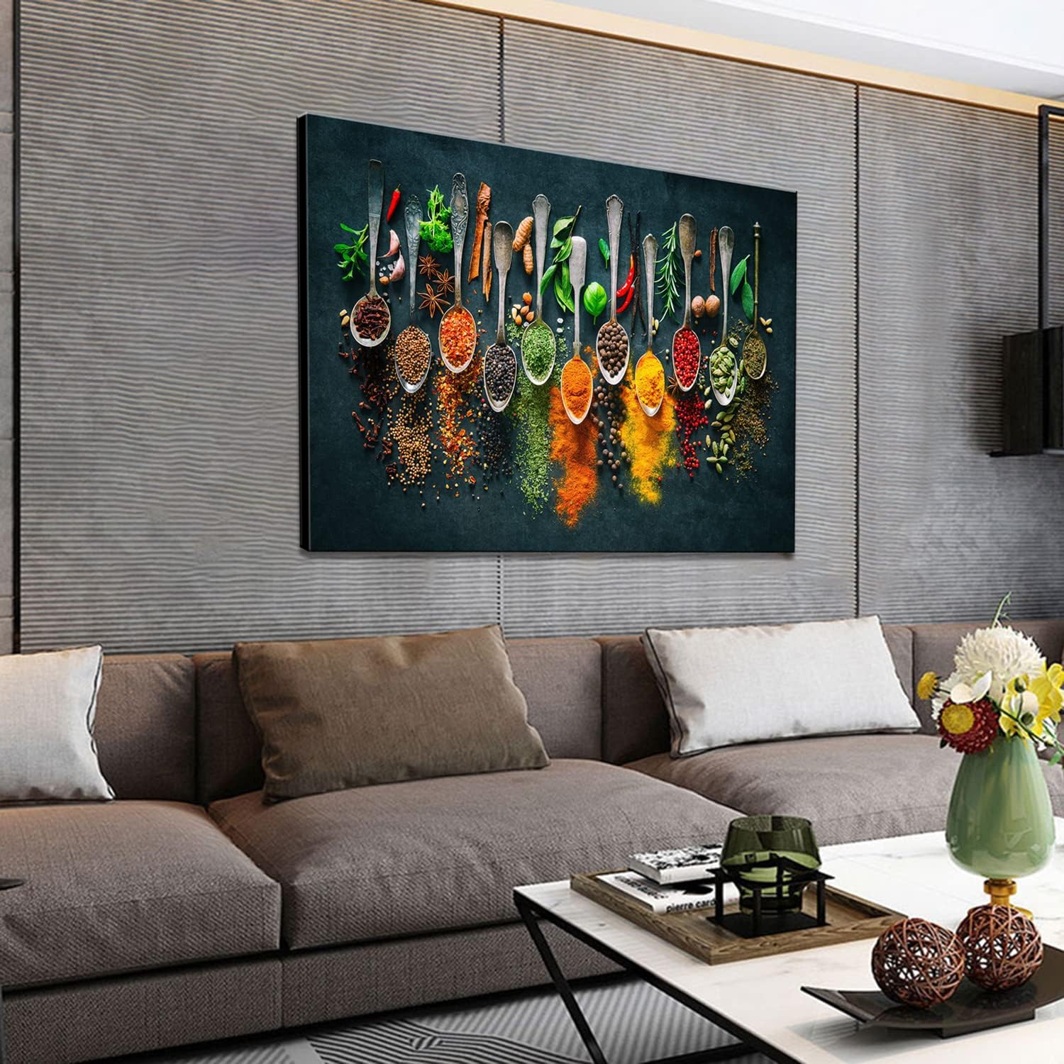 CUADRO DECORATIVO NCYEL ESPECIAS EN CUCHARA 61X91 CM MARCO DE MADERA - 5