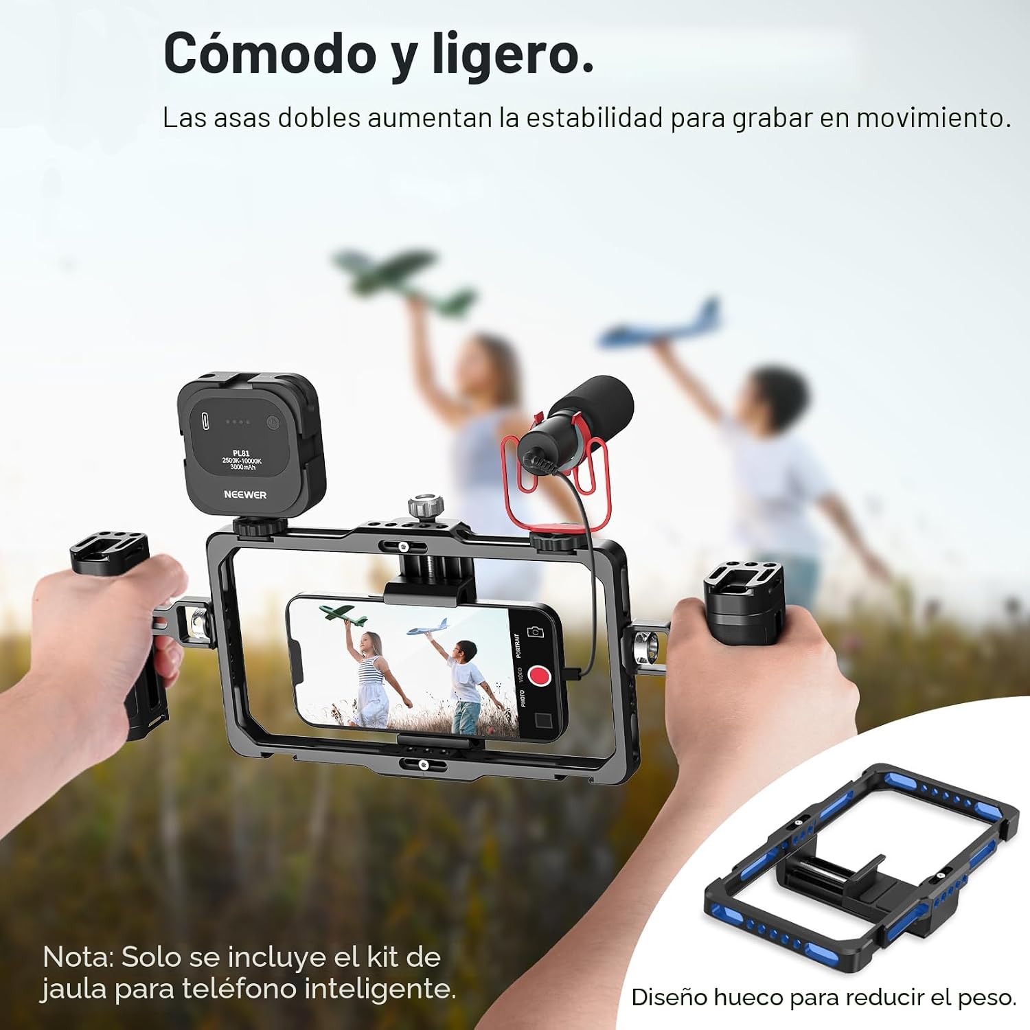 ESTABILIZADOR DE VIDEO NEEWER PHONE RIG VLOGGING KIT PA009 - 5