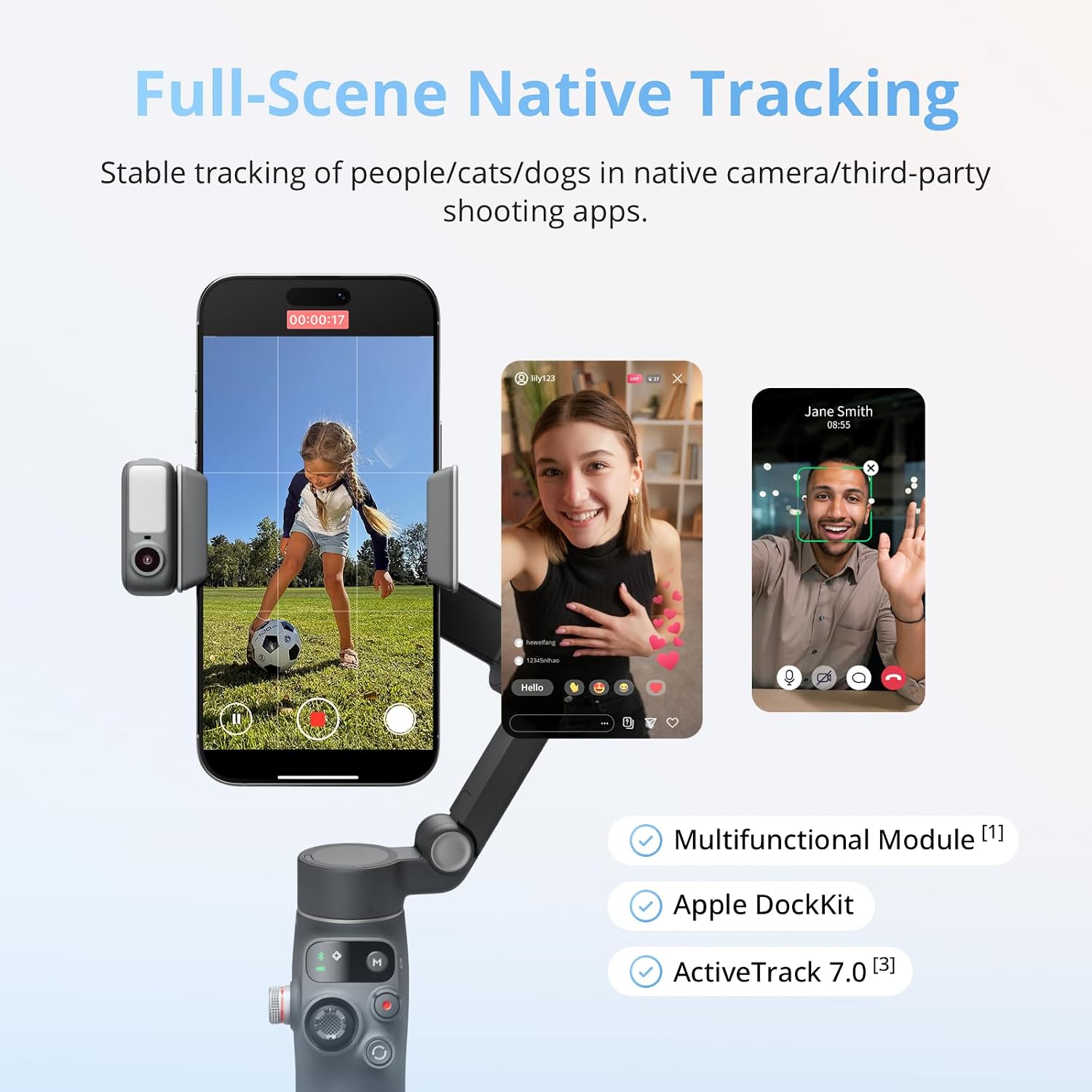 ESTABILIZADOR DJI OSMO MOBILE 8 CON MICRÓFONO MINI TRANSMITTER NEGRO - 2