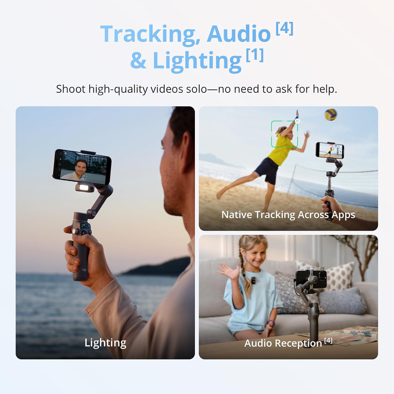 ESTABILIZADOR DJI OSMO MOBILE 8 CON MICRÓFONO MINI TRANSMITTER NEGRO - 3