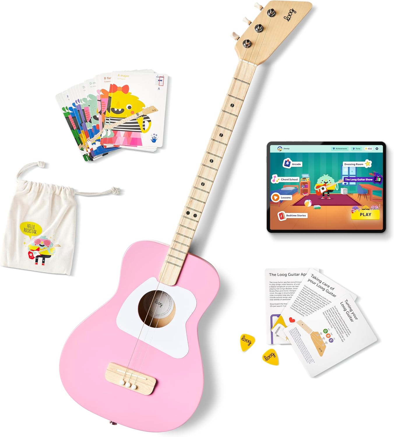 GUITARRA ACÚSTICA LOOG PRO 3 CUERDAS PARA NIÑOS 6+ AÑOS - 1