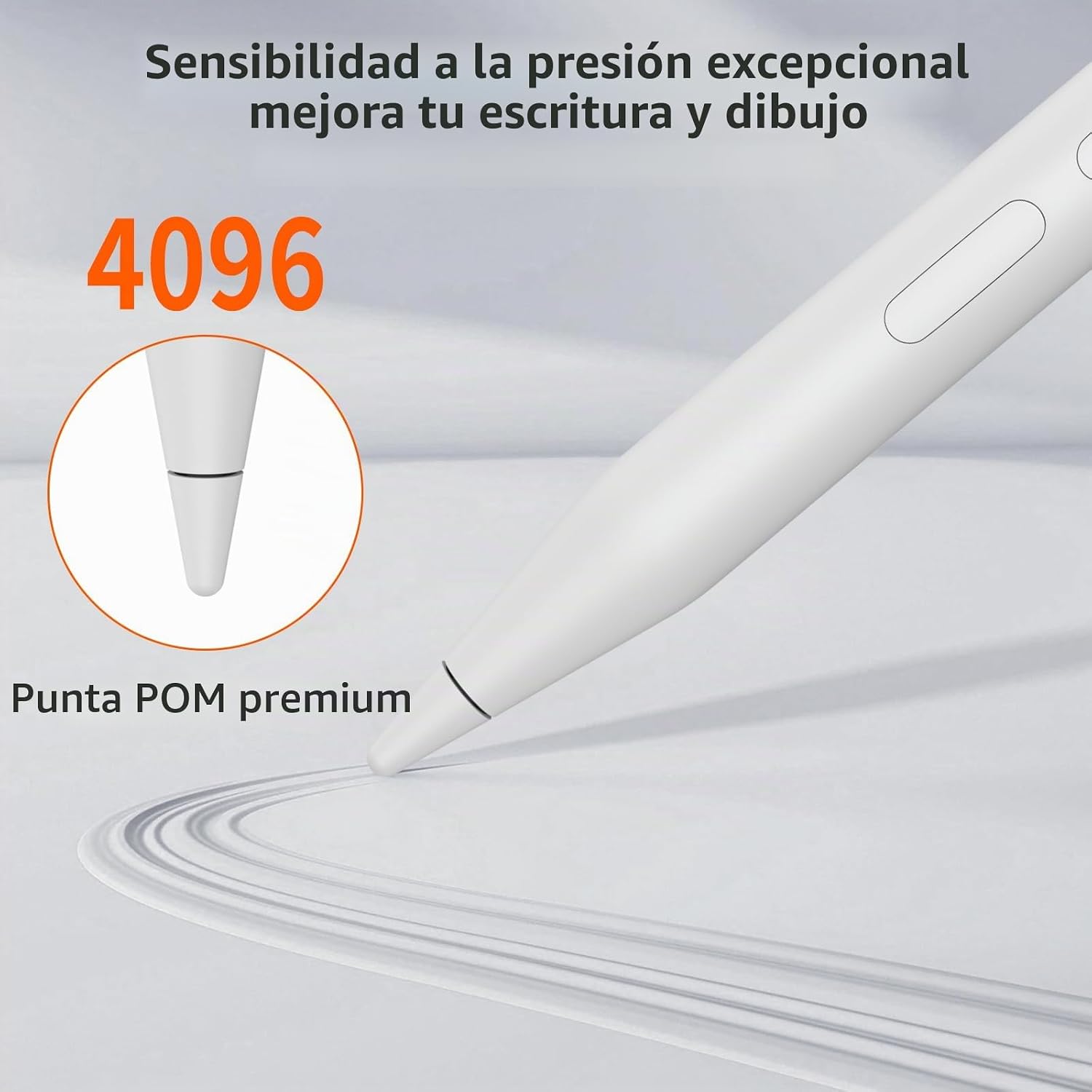 LÁPIZ STYLUS HACEY MPP 2.0 RECARGABLE PARA HP CON SENSIBILIDAD DE PRESIÓN 4096 - 3