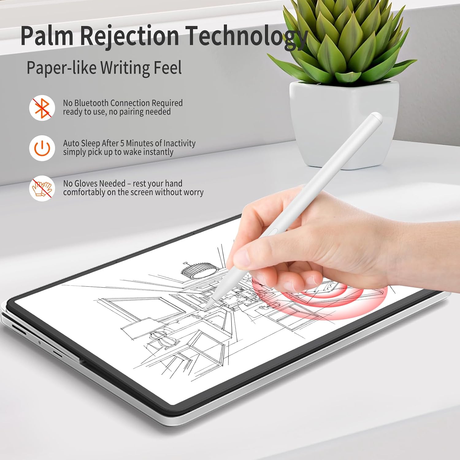 LÁPIZ STYLUS HACEY MPP 2.0 RECARGABLE PARA HP CON SENSIBILIDAD DE PRESIÓN 4096 - 4