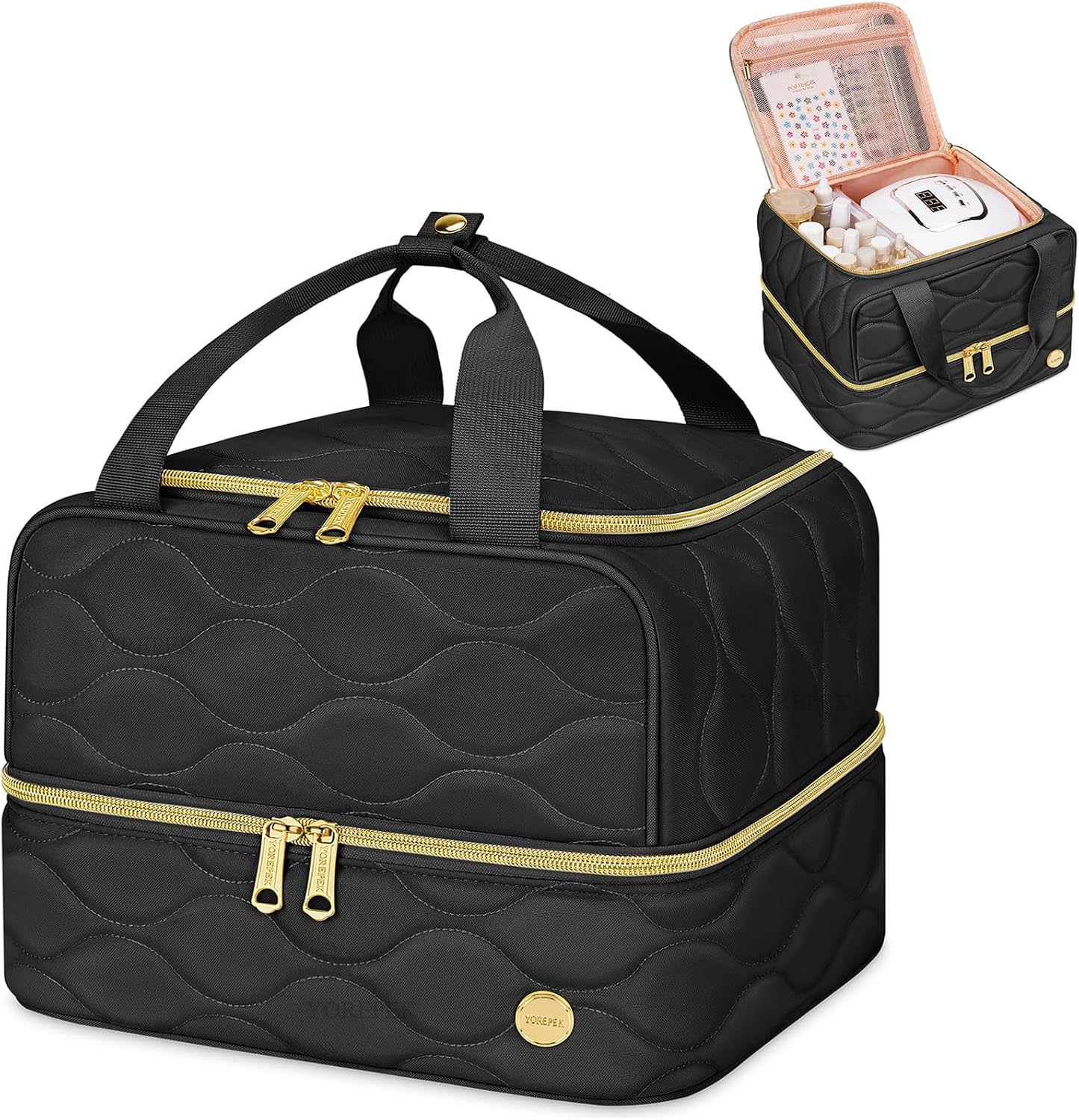 ORGANIZADOR DE ESMALTES YOREPEK NEGRO CAPACIDAD 56+ BOTELLAS - 1
