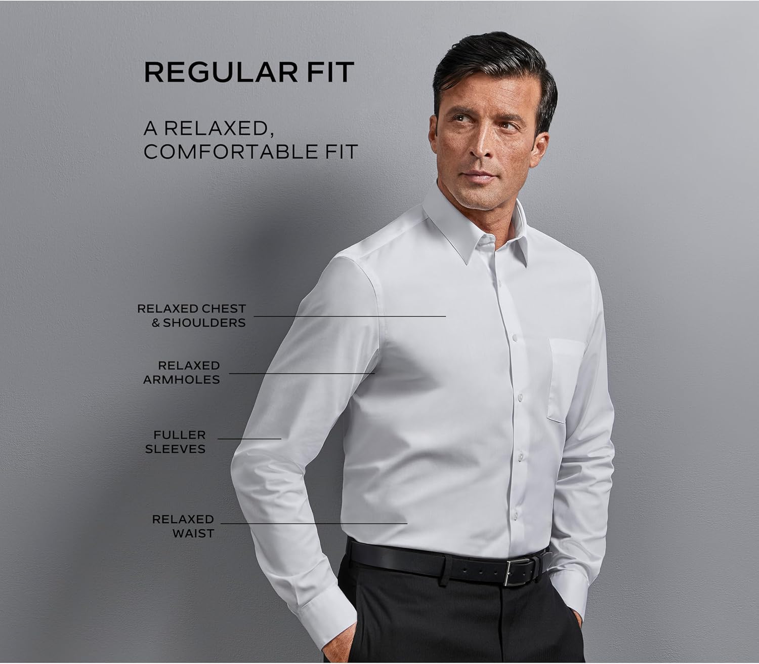 CAMISA DE VESTIR VAN HEUSEN HOMBRE REGULAR FIT AZUL MARINO - 4