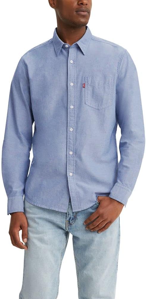 CAMISA LEVI'S CLÁSICA PARA HOMBRE MANGA LARGA CON 1 BOLSILLO AZUL MARINO - 1