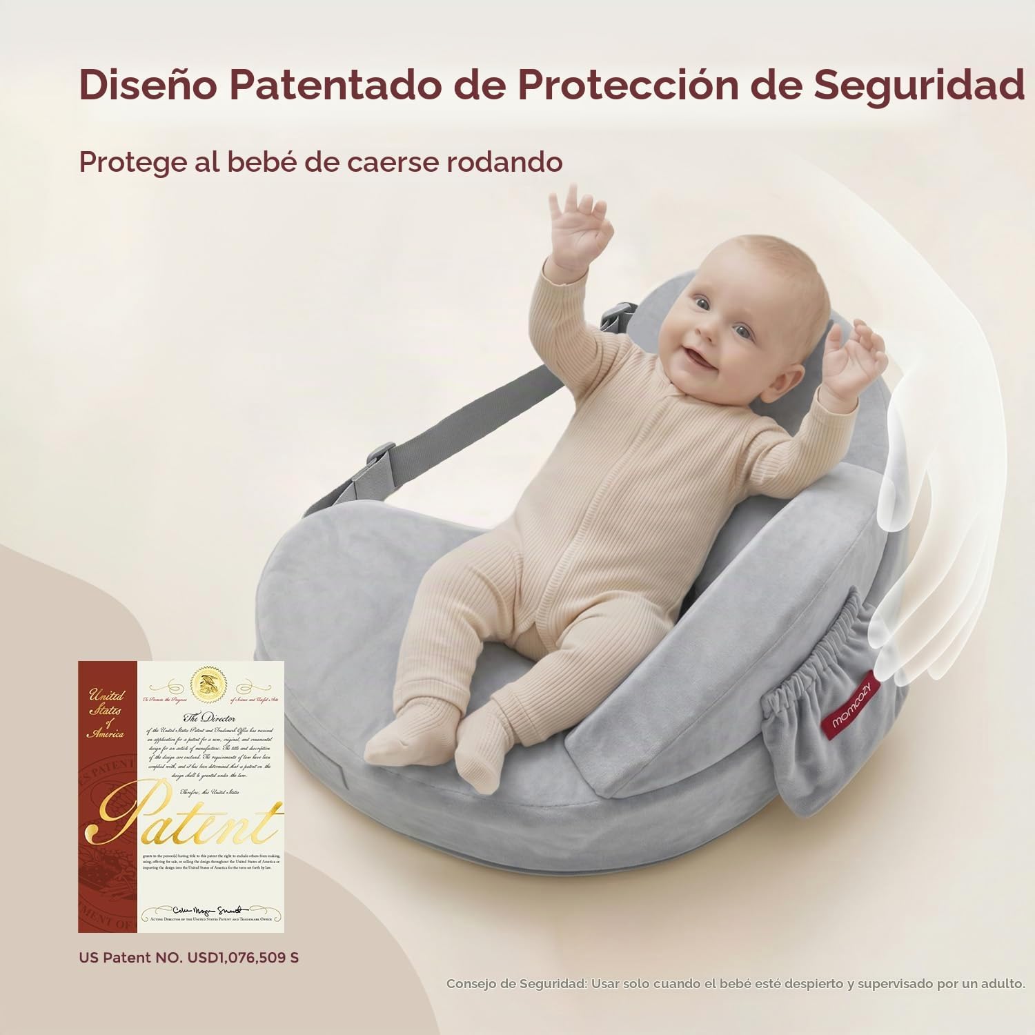ALMOHADA DE LACTANCIA MOMCOZY COZYPRO CON SOPORTE LUMBAR Y PARA BRAZOS - 2