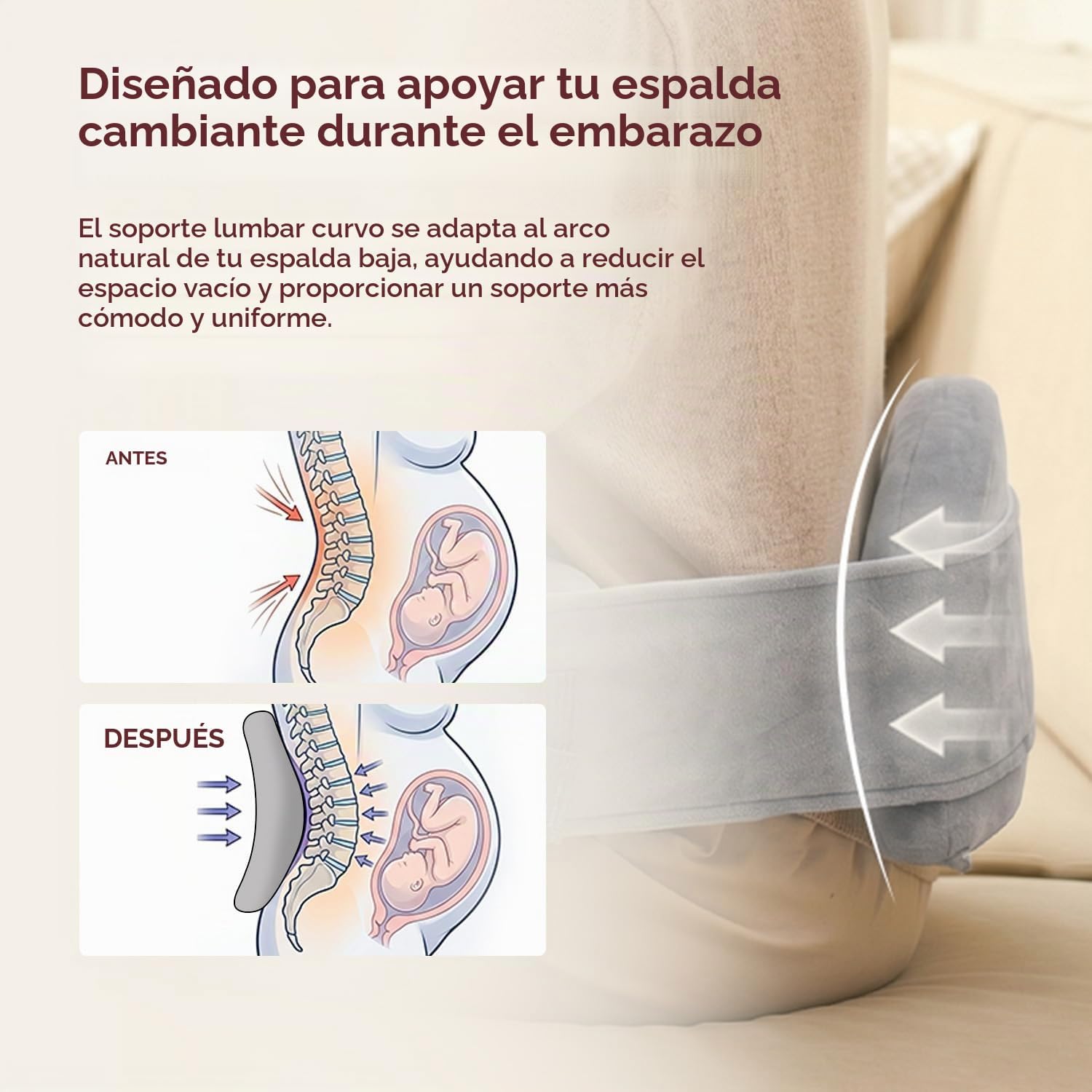 ALMOHADA DE LACTANCIA MOMCOZY COZYPRO CON SOPORTE LUMBAR Y PARA BRAZOS - 5