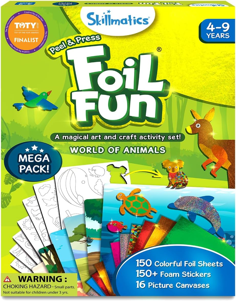 KIT DE ARTE FOIL FUN ANIMALS MEGA PACK SKILLMATICS - 1