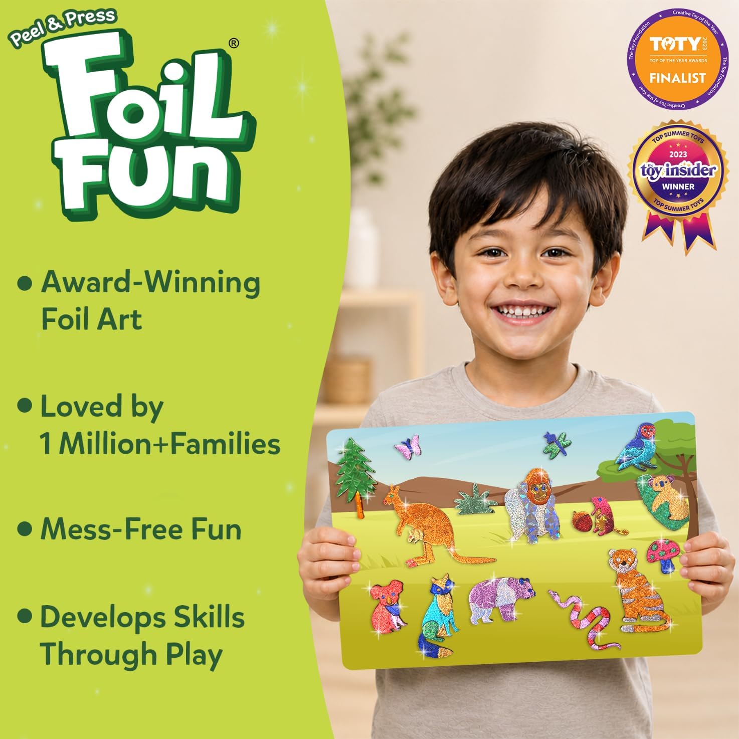 KIT DE ARTE FOIL FUN ANIMALS MEGA PACK SKILLMATICS - 2