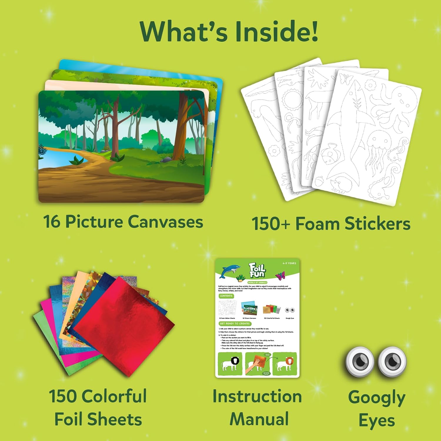 KIT DE ARTE FOIL FUN ANIMALS MEGA PACK SKILLMATICS - 3