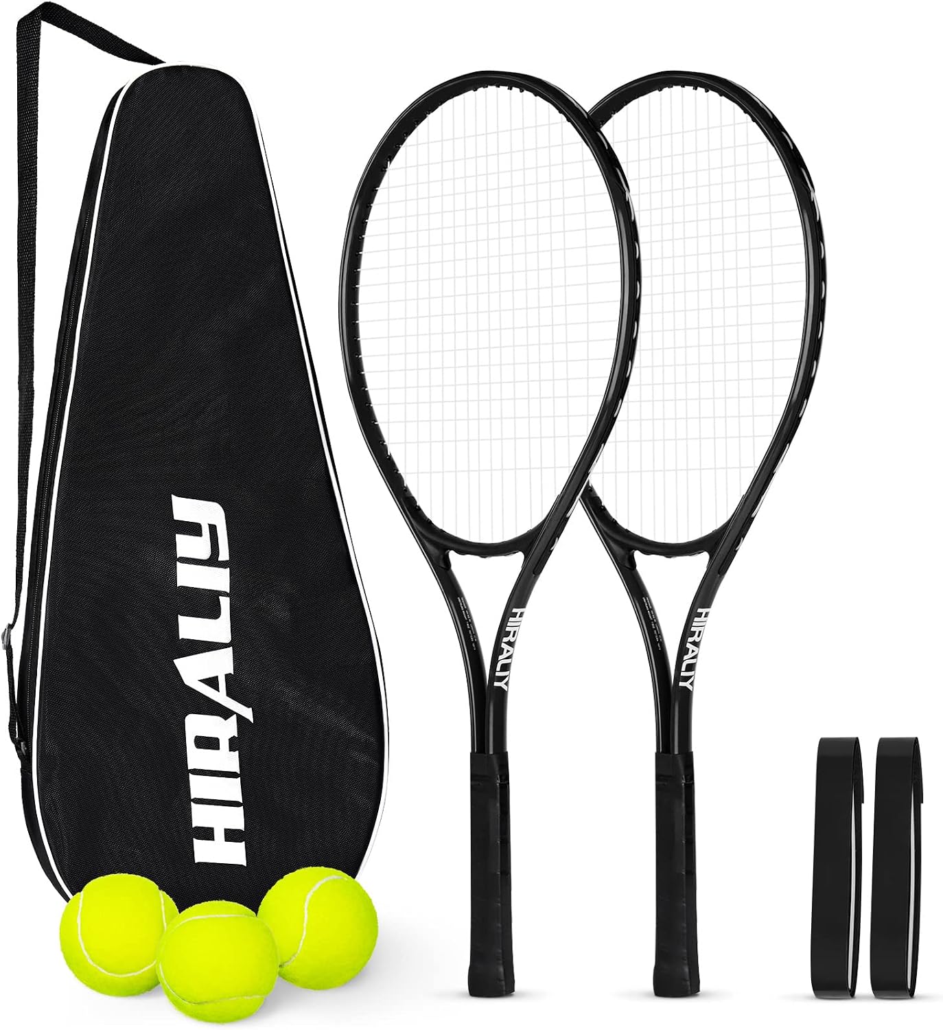 RAQUETA DE TENIS HIRALIY 27 PULGADAS PARA ADULTOS CON PELOTA Y BOLSA - 1