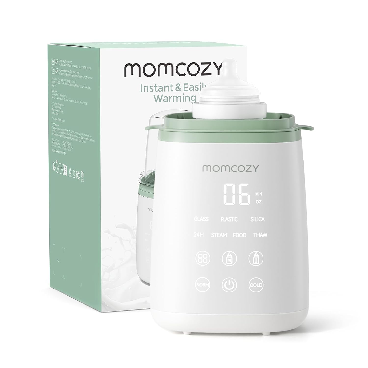 CALENTADOR DE BIBERONES MOMCOZY CON CALENTAMIENTO RÁPIDO Y FUNCIÓN DE DESCONGELACIÓN - 1