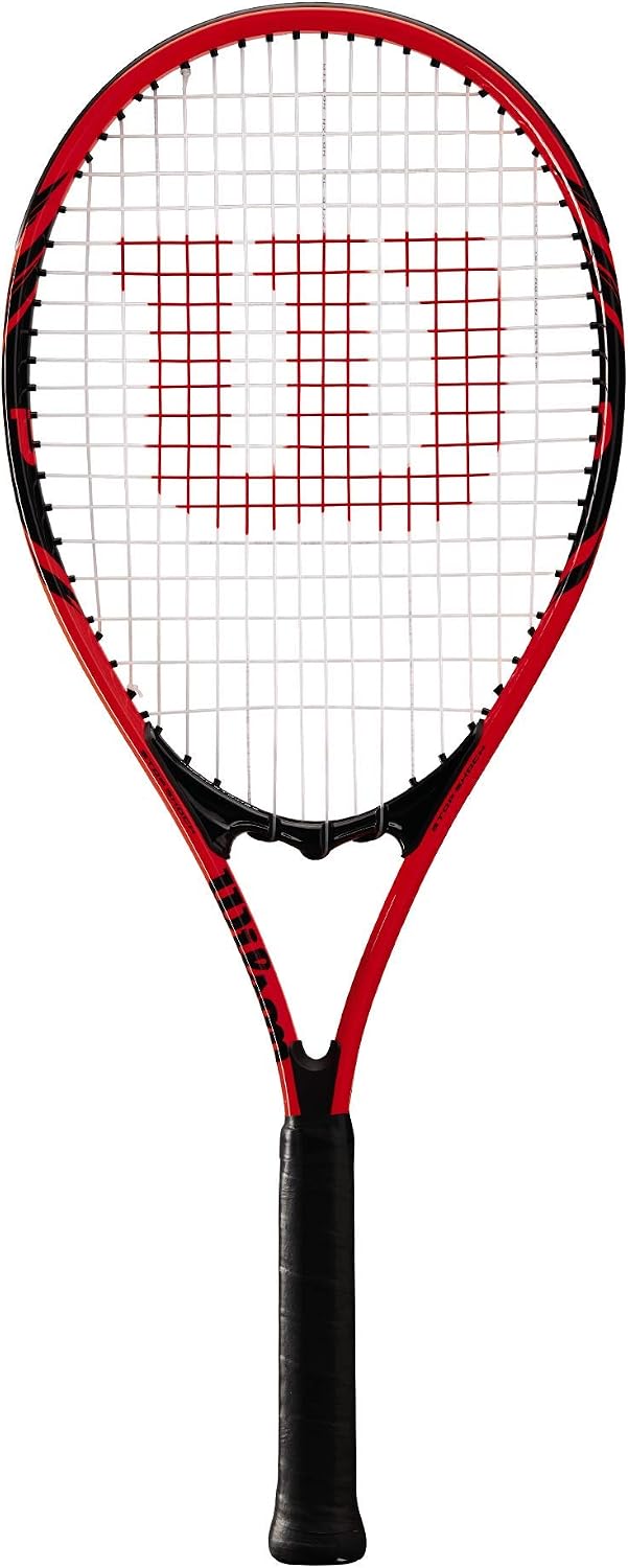 RAQUETA DE TENIS WILSON FEDERER ADULTO TAMAÑO DE GRIP 3 ROJO BLANCO NEGRO - 1