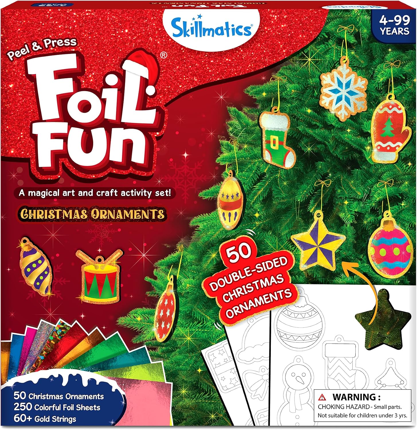KIT DE ARTE SKILLMATICS FOIL FUN CHRISTMAS ORNAMENTS - 1