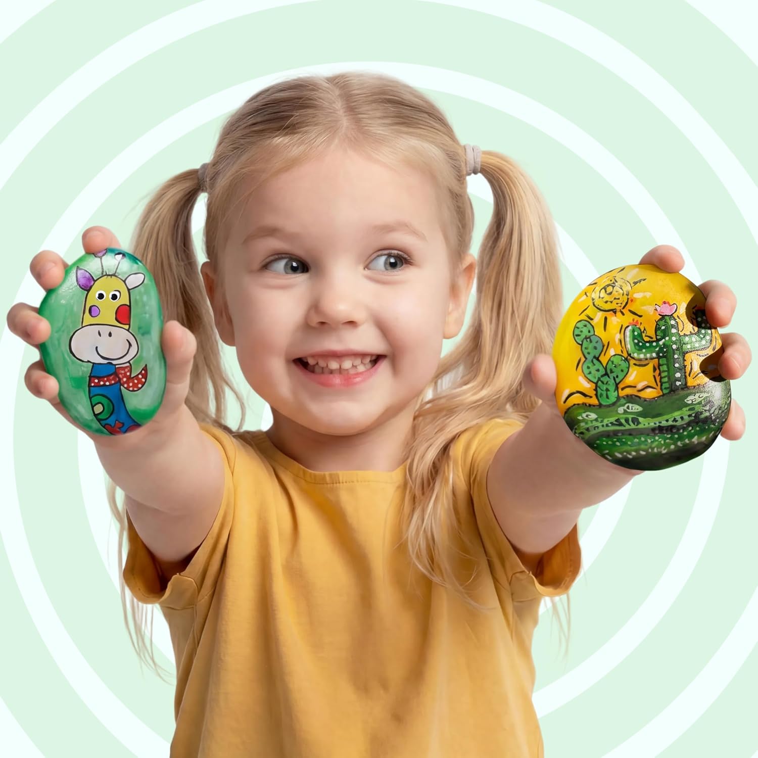 KIT DE PINTURA DE ROCAS JOYIN PARA NIÑOS, ARTES Y MANUALIDADES EDADES 6-12 - 3