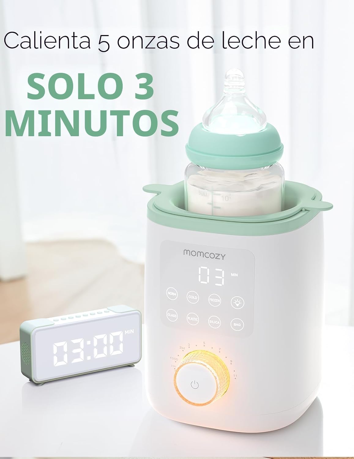 CALENTADOR DE BIBERONES MOMCOZY CON CALENTAMIENTO POR BAÑO DE AGUA - 3