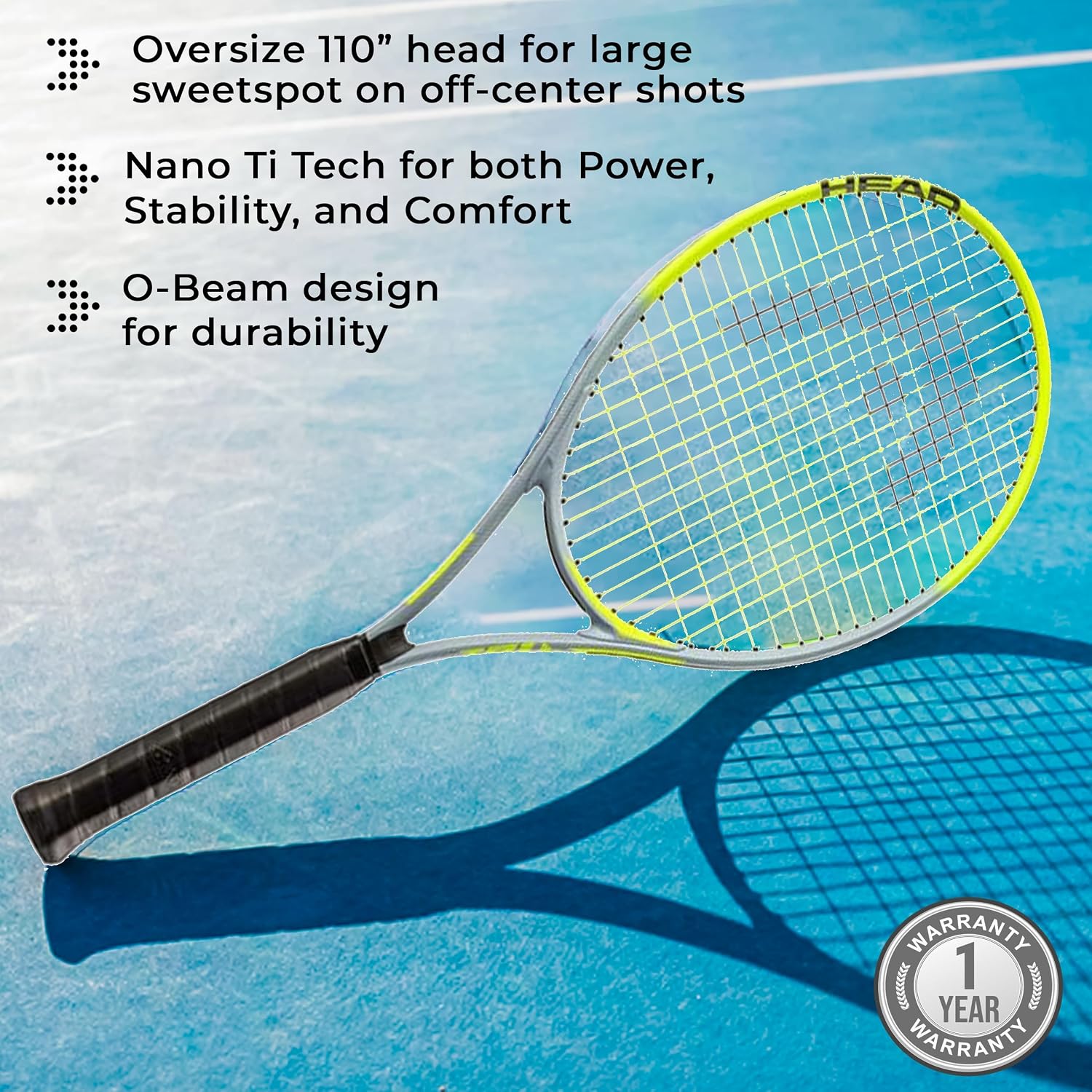 RAQUETA DE TENIS HEAD TOUR PRO 4 3/8' GRIP - 3