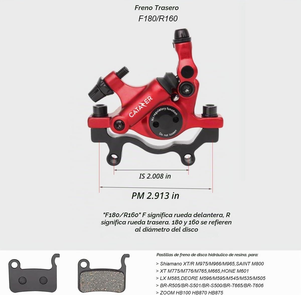 FRENO DE DISCO HIDRÁULICO CATAZER HB-100 ACCIONADO POR CABLE PARA BICICLETA - 3