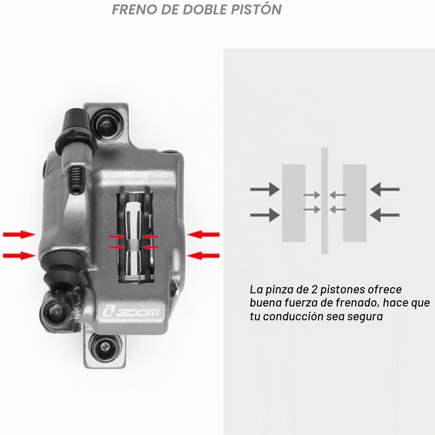FRENO DE DISCO HIDRÁULICO CATAZER HB-100 ACCIONADO POR CABLE PARA BICICLETA - 5