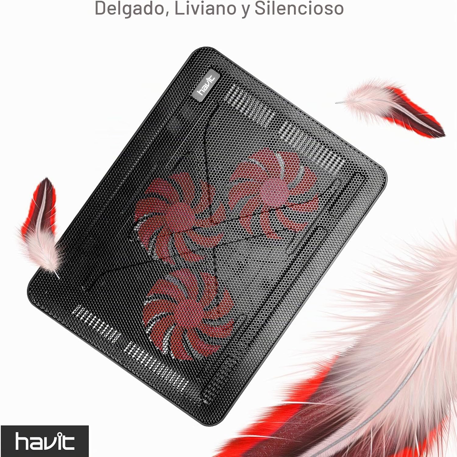 PAD REFRIGERANTE PARA LAPTOP HAVIT HV-F2056 15.6-17 PULGADAS NEGRO - 3