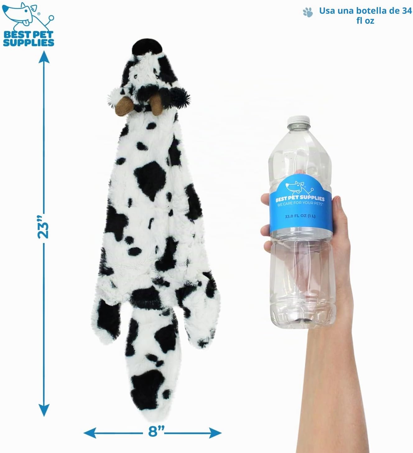 JUGUETE PARA PERRO BEST PET SUPPLIES 2 EN 1 SIN RELLENO CON SONAJERO PACK DE 4 TAMAÑO GRANDE - 5