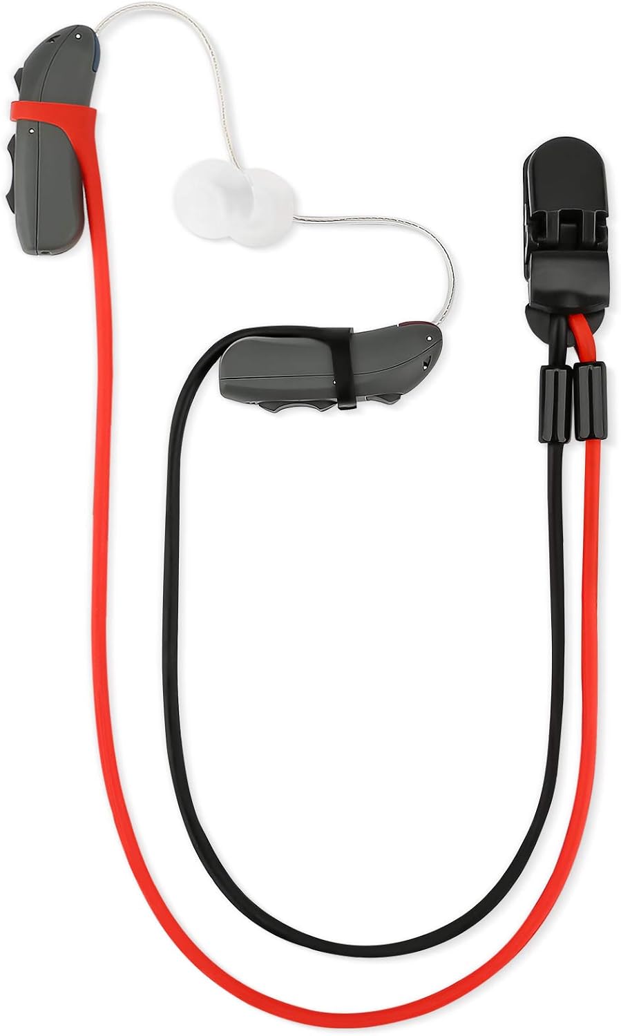 LLAVERO VIVTONE ANTI-PÉRDIDA PARA AUDÍFONOS BTE NEGRO Y ROJO - 1