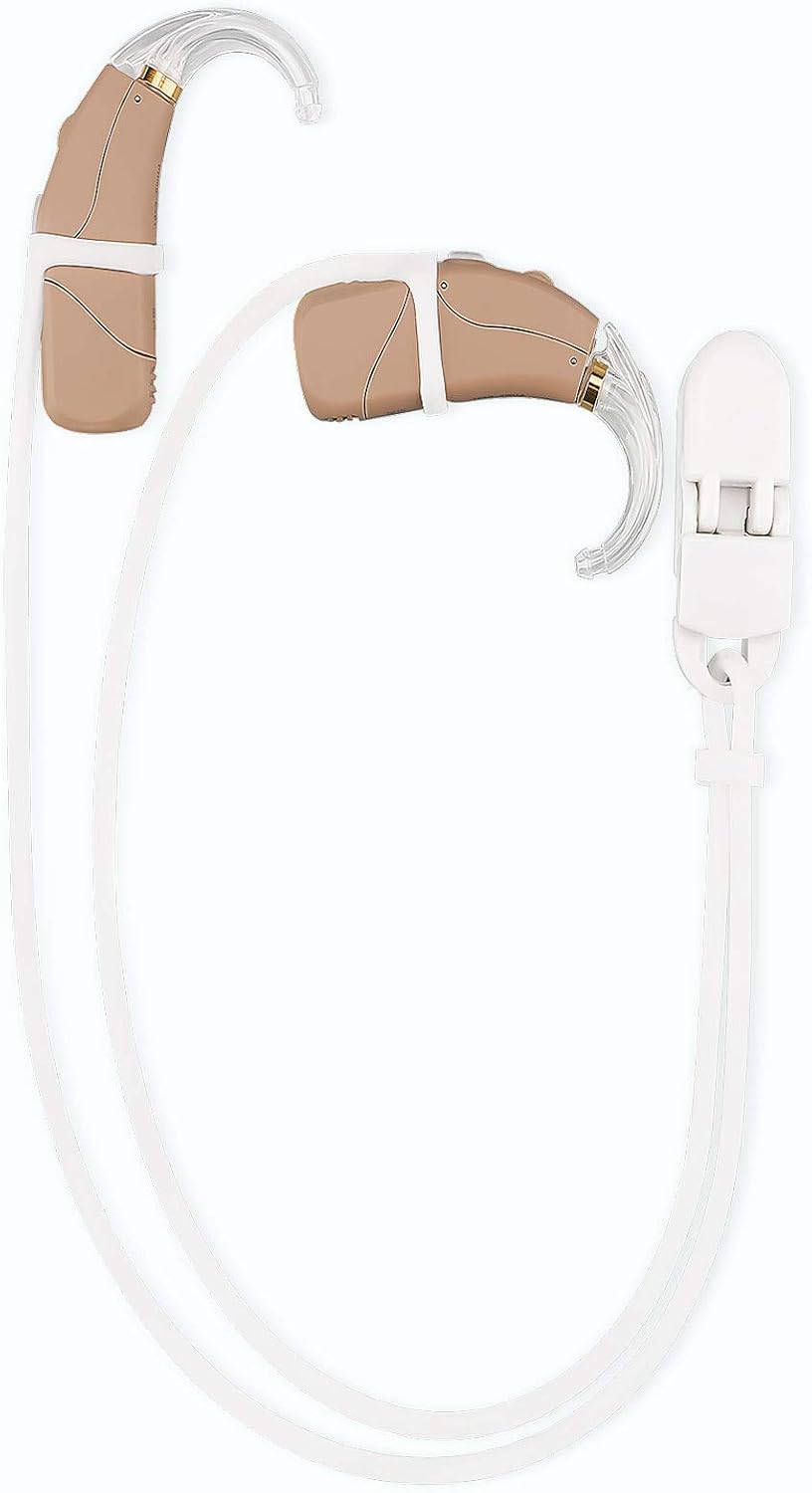LLAVERO VIVTONE ANTI-PÉRDIDA PARA AUDÍFONOS BTE CON CLIP, BLANCO - 1