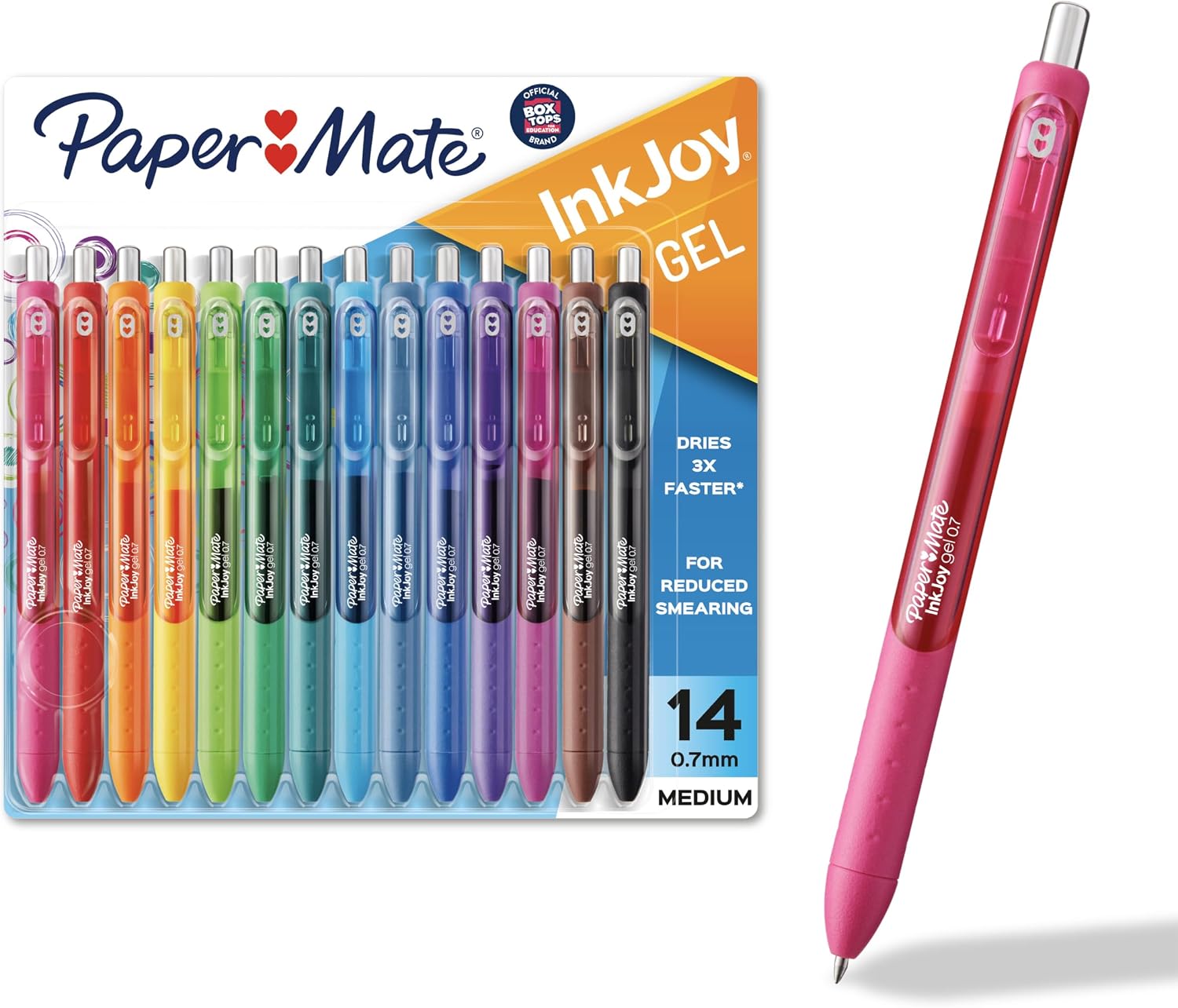 BOLÍGRAFOS DE GEL PAPER MATE INKJOY PUNTA MEDIANA 0.7MM SURTIDO 14 UNIDADES - 1