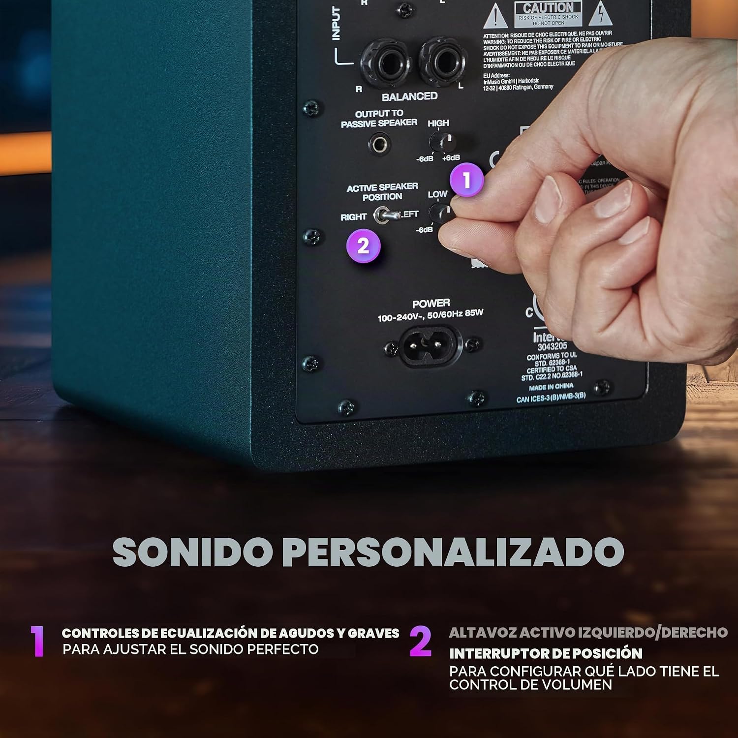 MONITOR DE ESTUDIO M-AUDIO BX4 4.5 PULGADAS PAR DE PARLANTES CON CONEXIÓN ALÁMBRICA - 4