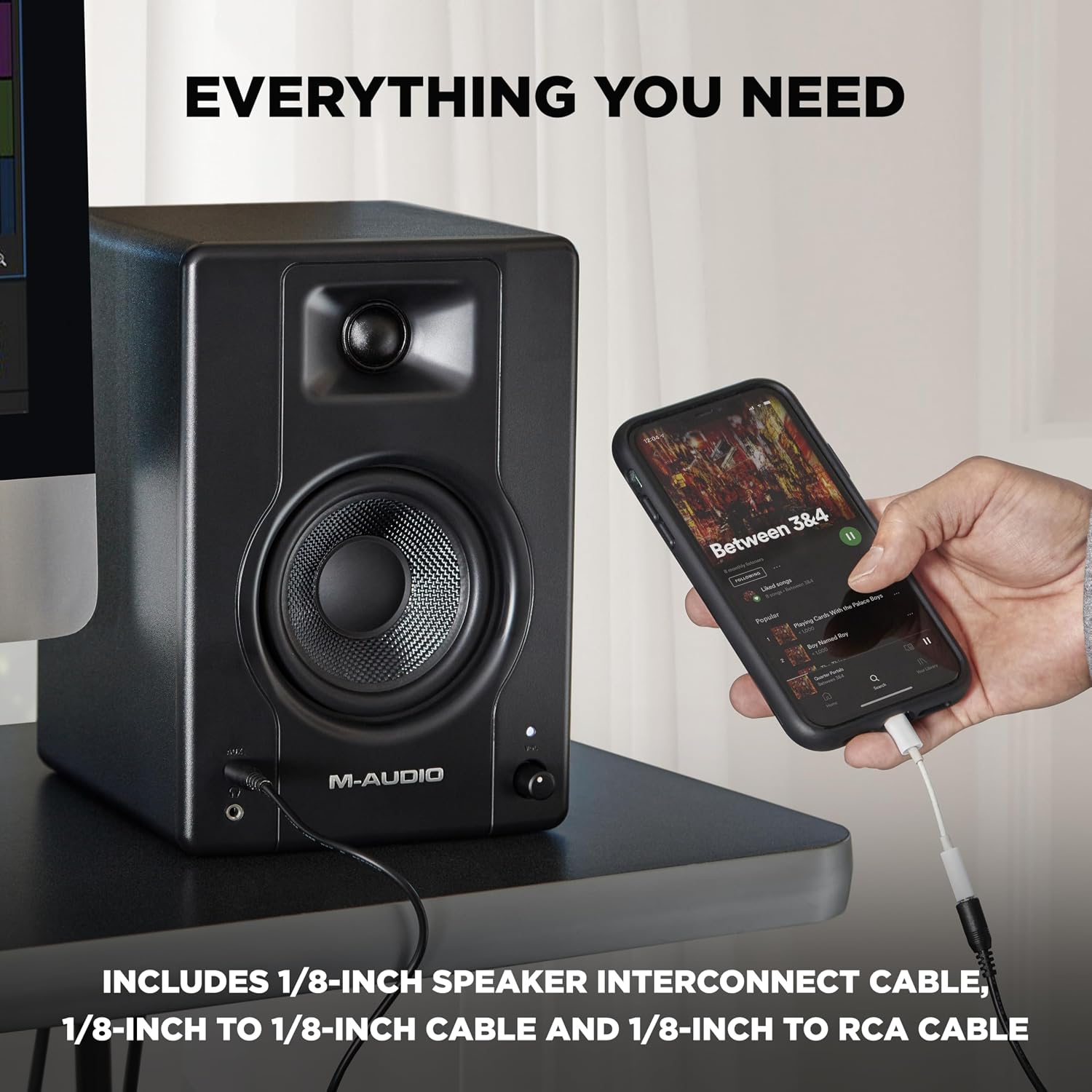 MONITOR DE ESTUDIO M-AUDIO BX4 4.5 PULGADAS PAR DE PARLANTES CON CONEXIÓN ALÁMBRICA - 5