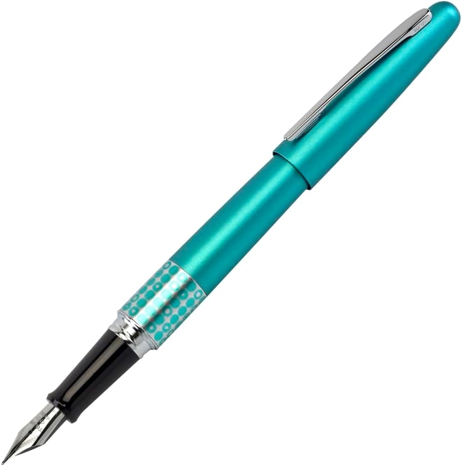 PLUMA FOUNTAIN PILOT MR RETRO POP COLLECTION BARRIL TURQUESA PUNTA FINA - 4