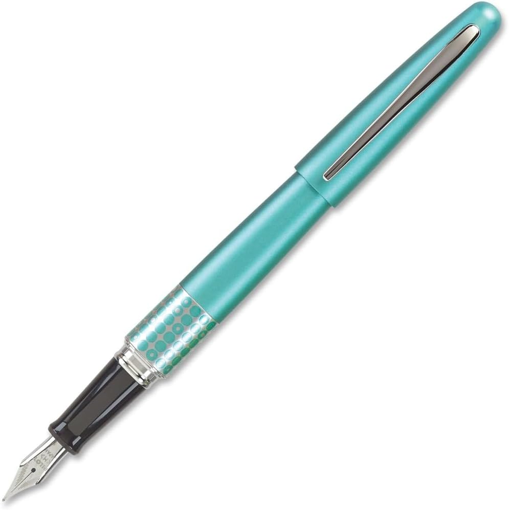 PLUMA FOUNTAIN PILOT MR RETRO POP COLLECTION BARRIL TURQUESA PUNTA FINA - 5