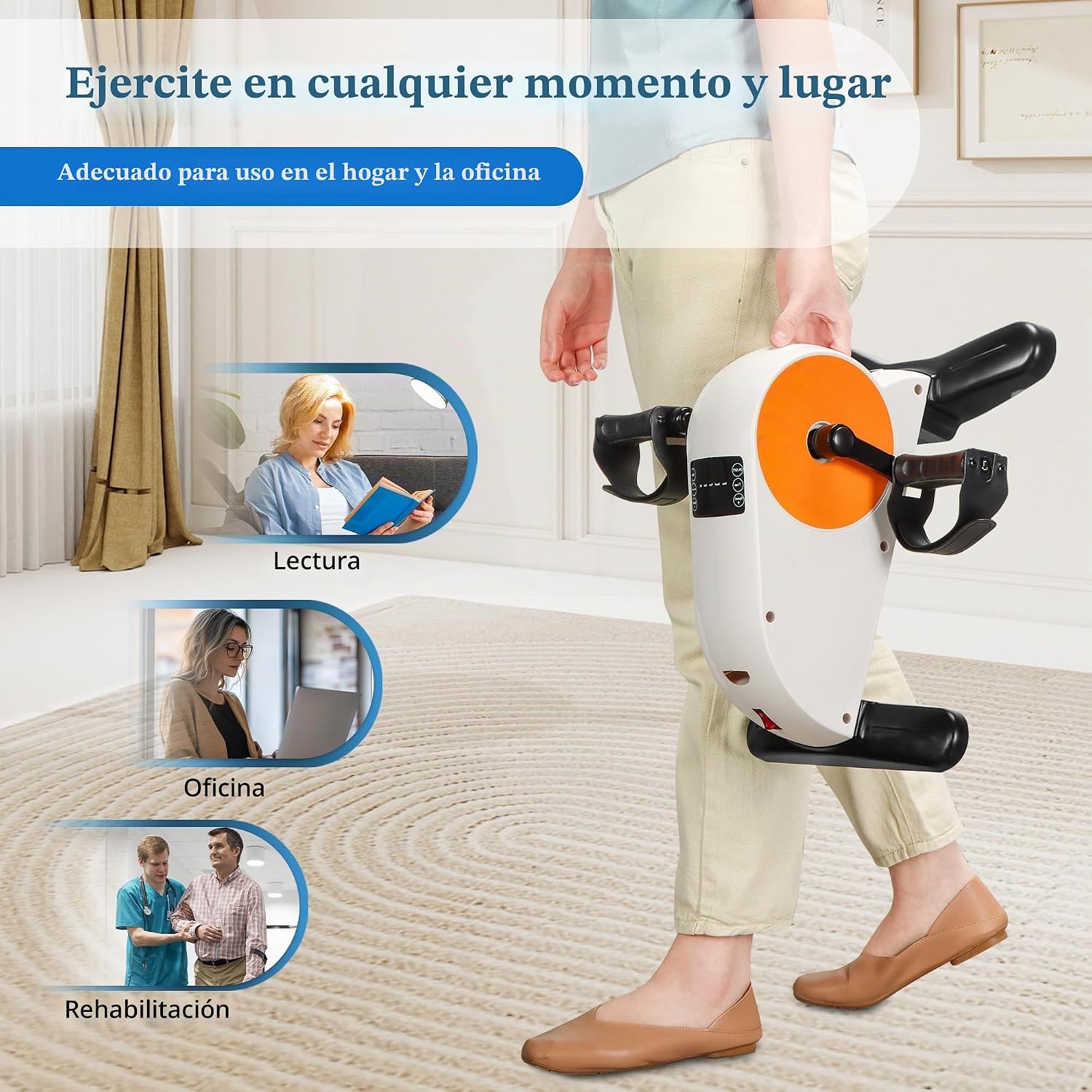 PEDALERA MOTORIZADA NIDREAMCE PARA PIERNAS CON SOPORTE Y CONTROL REMOTO - 5