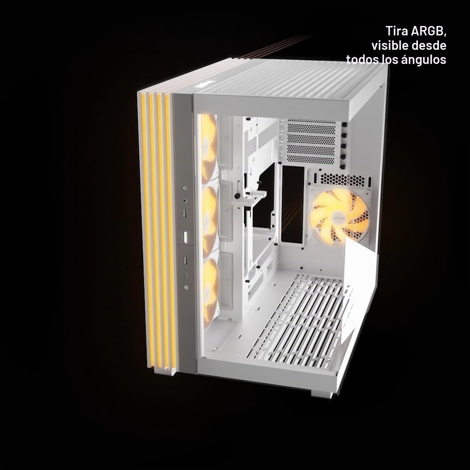 GABINETE BE QUIET! LIGHT BASE 600 LX BLANCO CON PANEL FRONTAL Y LATERAL TRANSPARENTE - 3