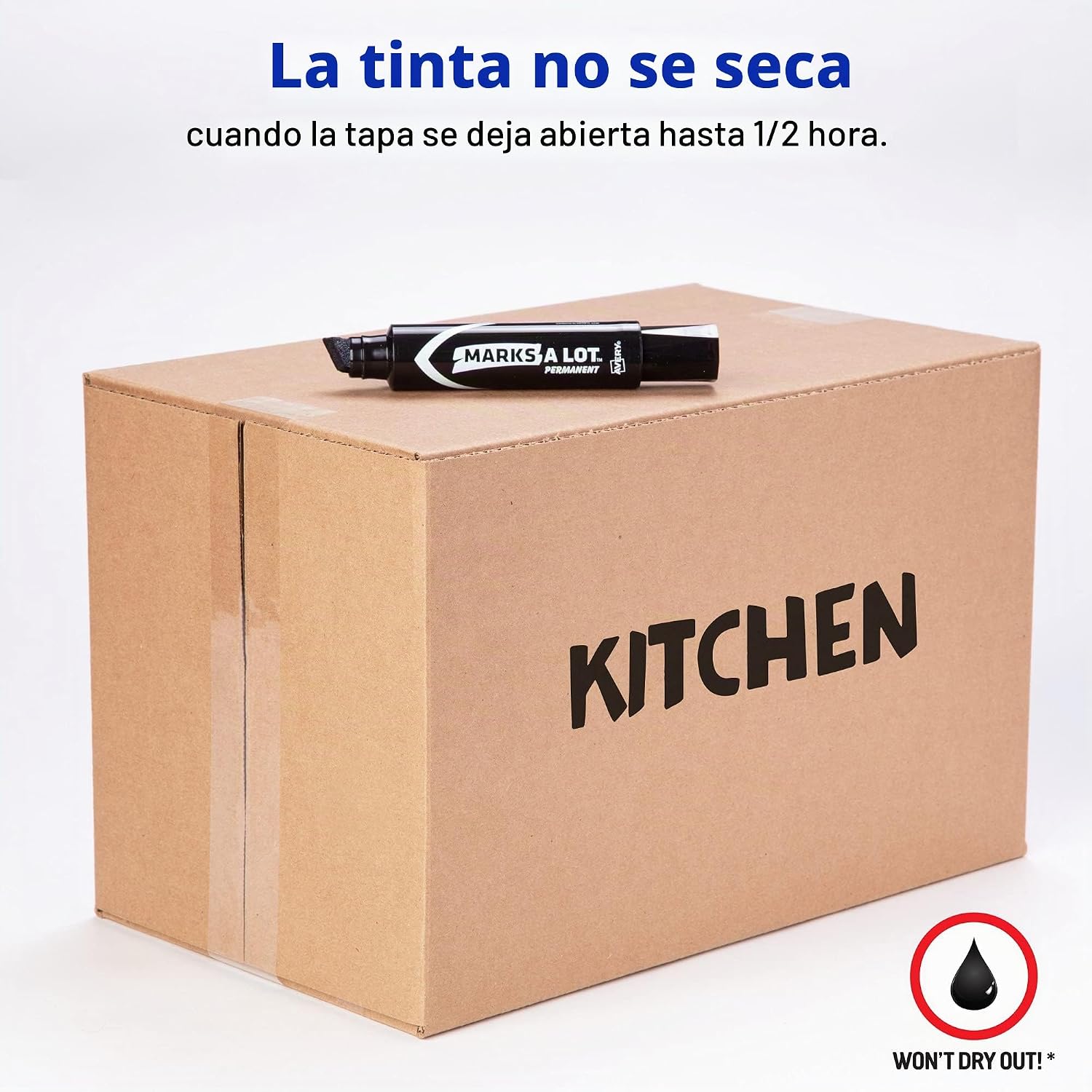 MARCADORES AVERY MARKS A LOT PUNTA CINCEL JUMBO NEGRO, PACK 12 UNIDADES - 2